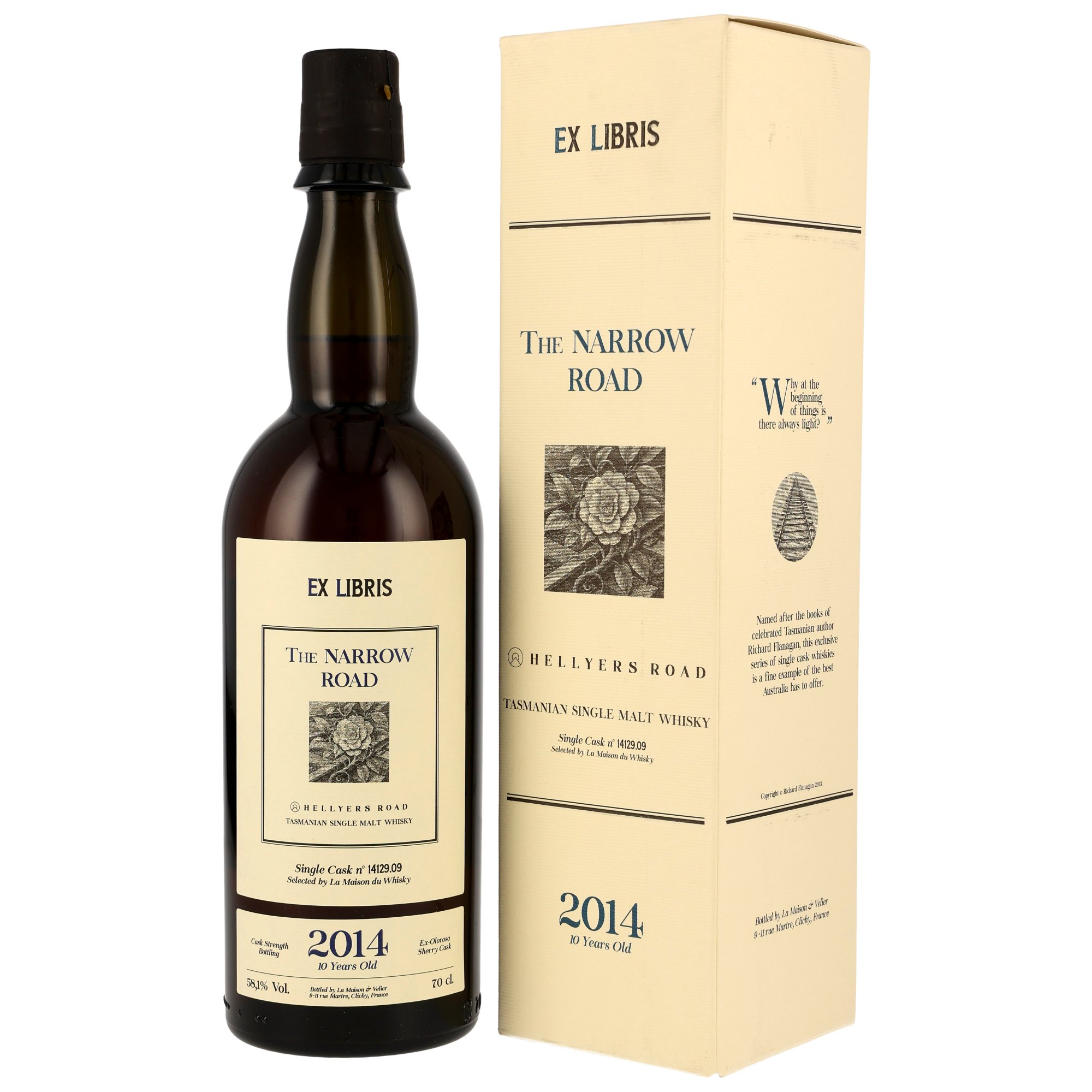 Hellyers Road 2014 - 10 y.o. - Ex-Oloroso Sherry Cask #14129.09 - Libris - The Narrow Road