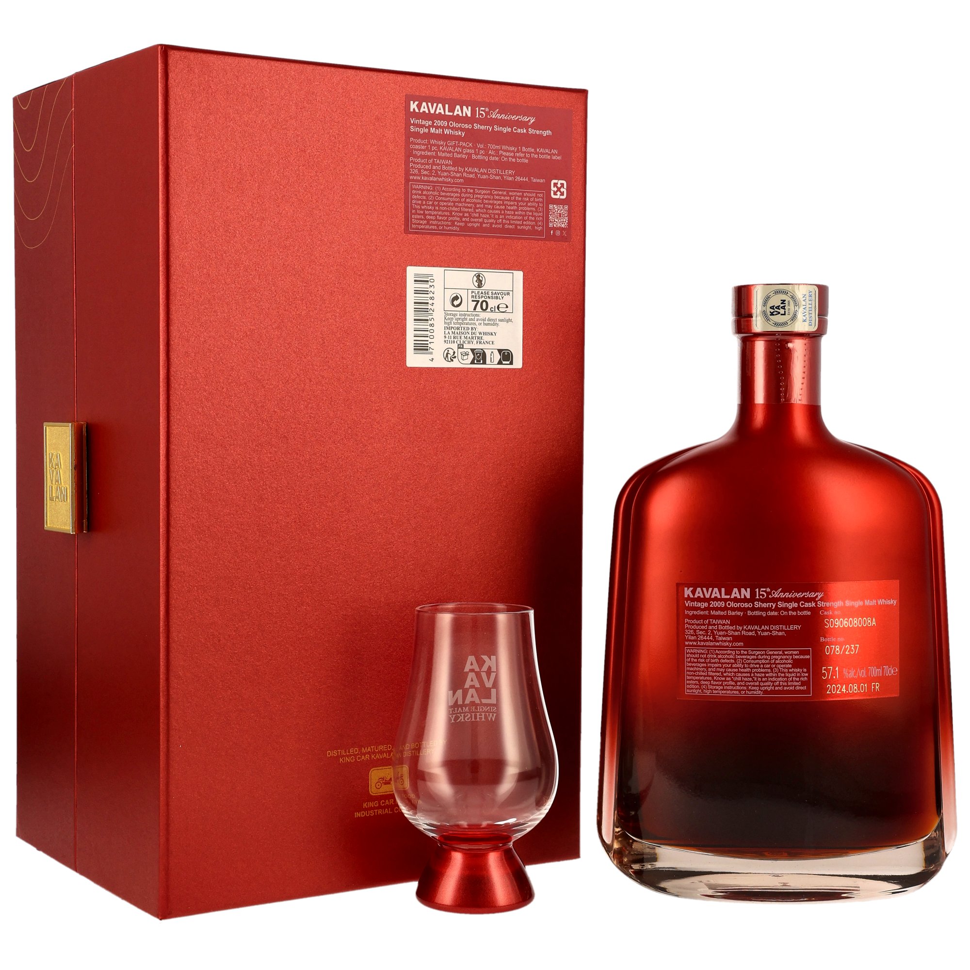 Kavalan 2009/2024 - 15 y.o. Oloroso Cask #S090608008A - 15th Anniversary