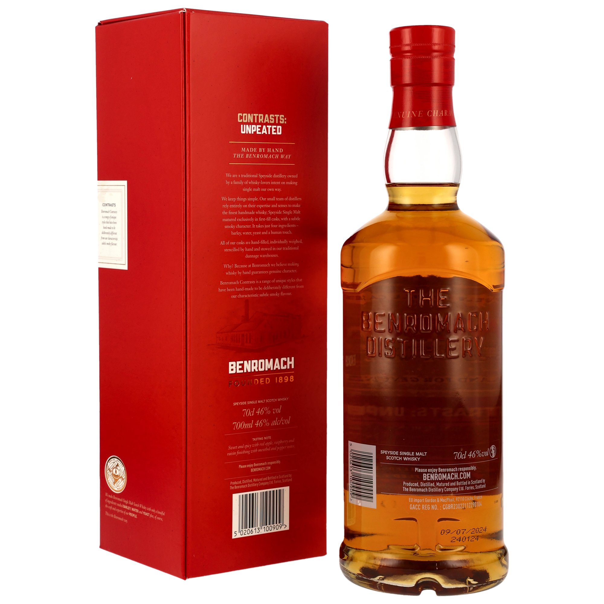 Benromach Contrasts: Unpeated – 2014/2024 – Sherry & Bourbon Cask