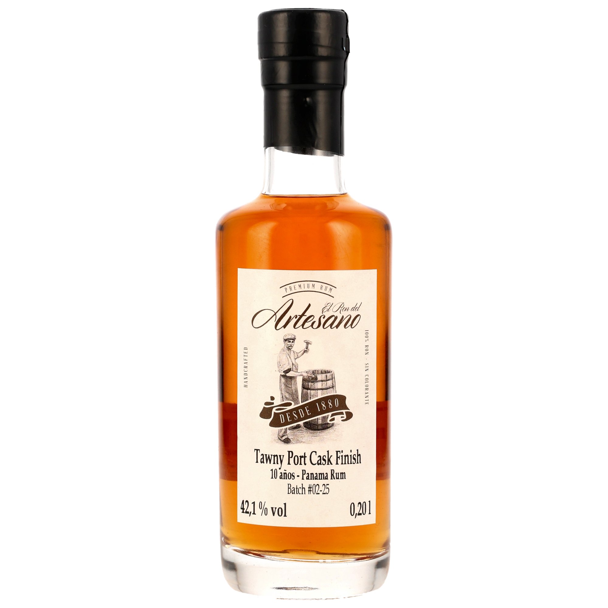 Ron Artesano Rum 10 y.o. Tawny Port Cask Finish #02-25 - 200ml