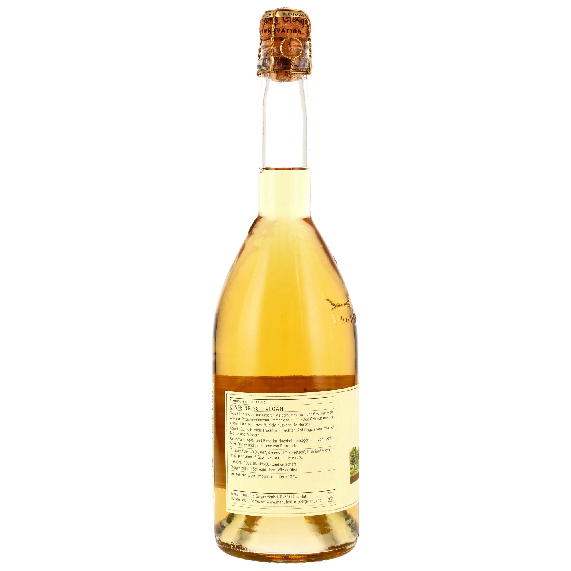 Cuvee Nr. 28 Alkoholfrei (BIO) - MHD Artikel - Manufaktur Jörg Geiger