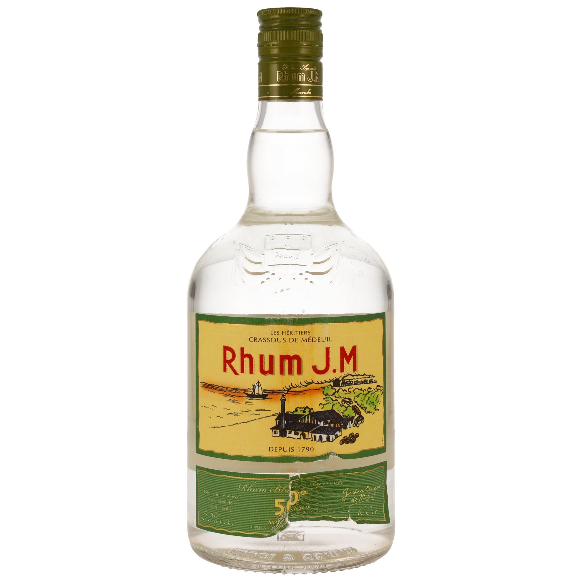 Rhum J.M White Rhum 50% - LITER - Etikett mit Mängeln