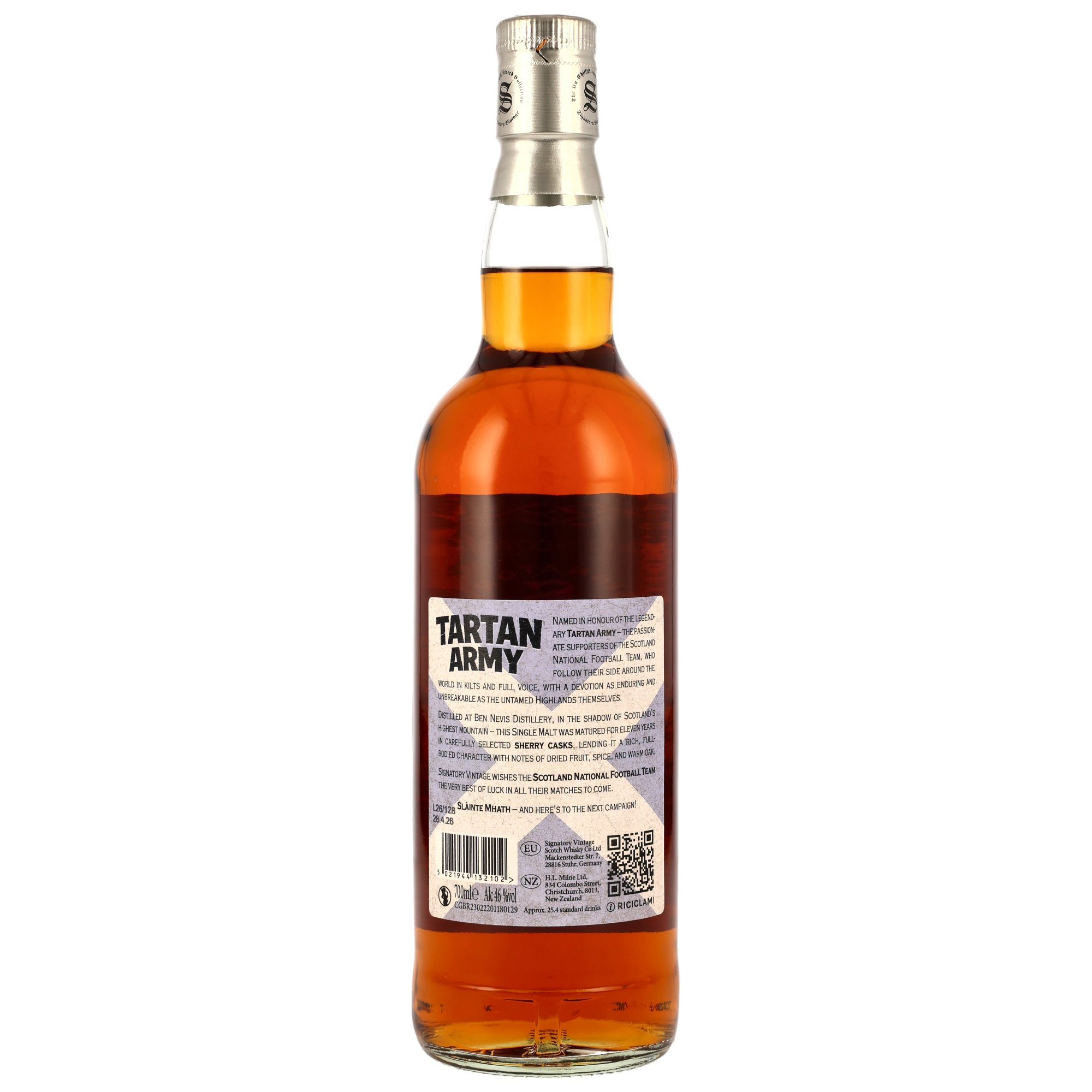 Ben Nevis 11 y.o. - Sherry Casks - Tartan Army Signatory