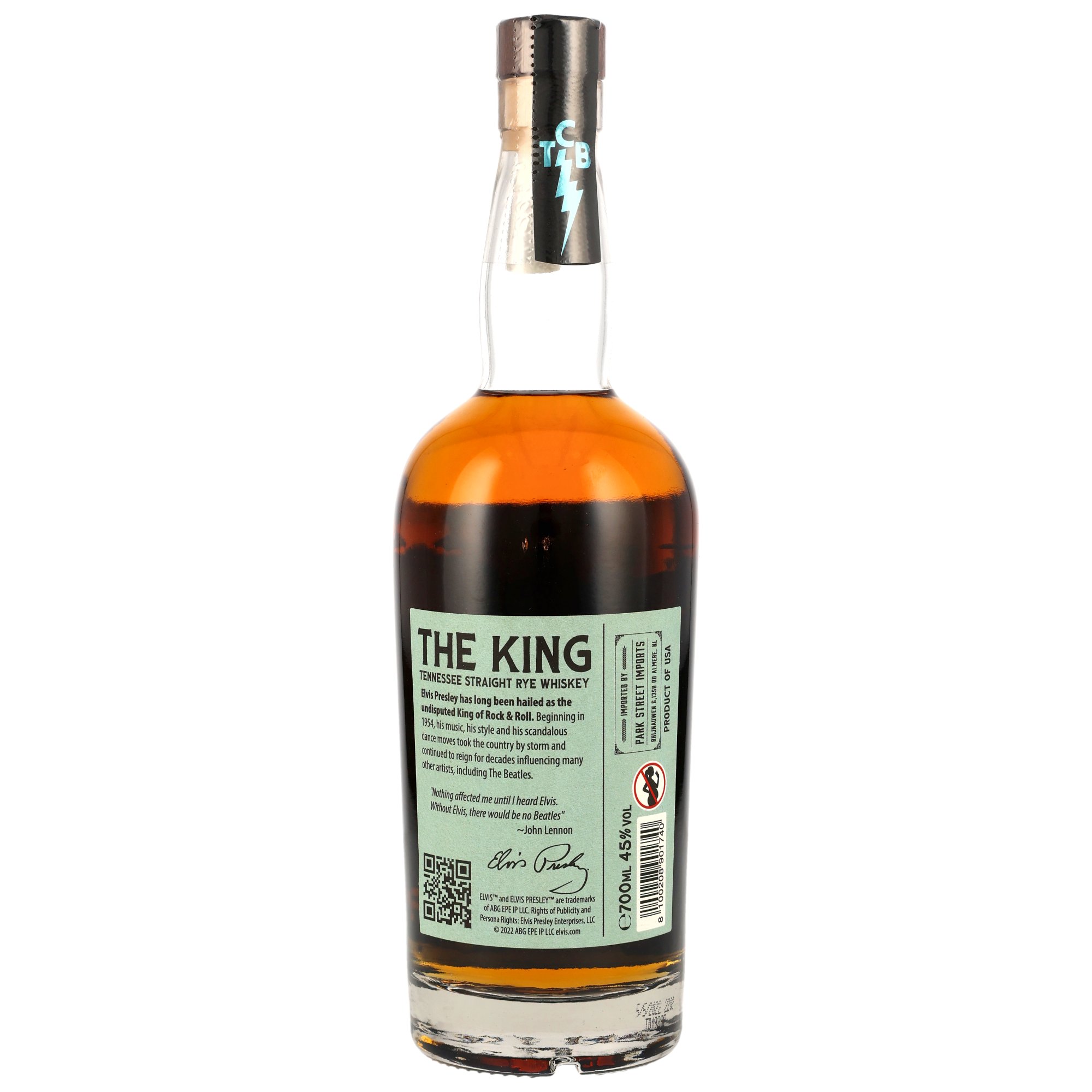 Elvis The King Tennessee Straight Rye Whiskey