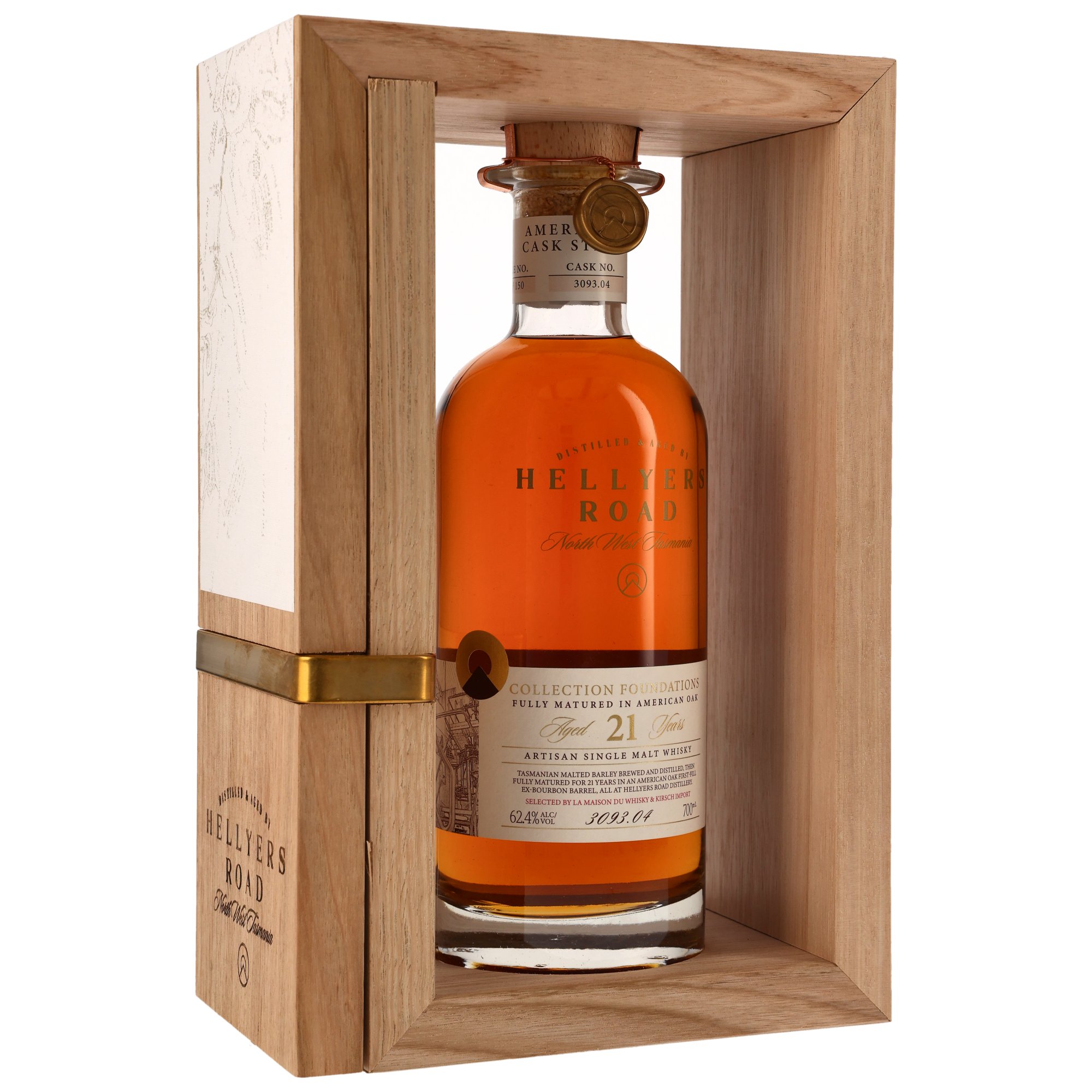 Hellyers Road - 21 y.o. - American Oak Bourbon Barrel #3093.04 - Collection Foundations