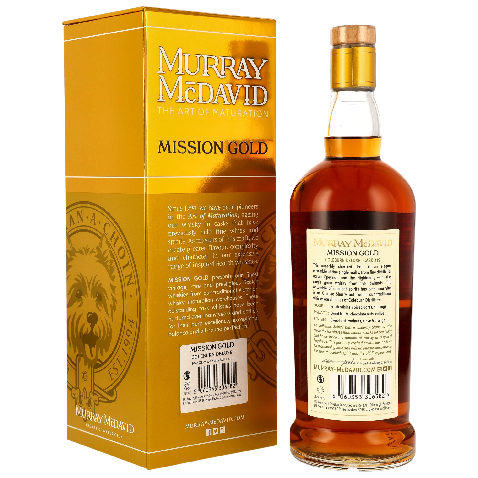 Coleburn Deluxe 30 y.o. Blended Scotch Whisky - Oloroso Sherry Butt Finish - Murray McDavid