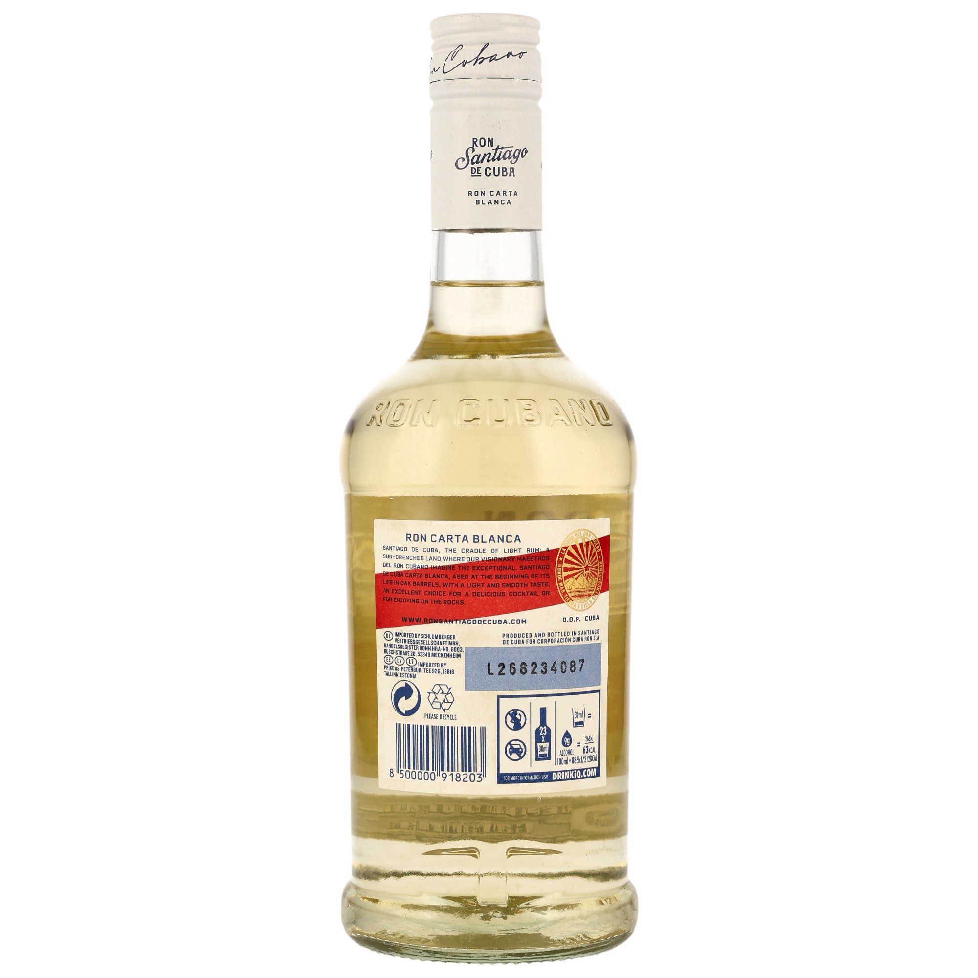 Santiago de Cuba Carta Blanca White Rum