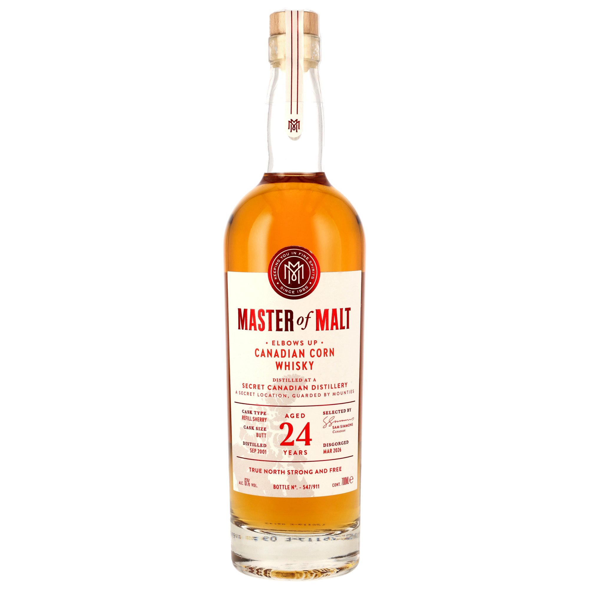 Secret Canadian Distillery 2001/2026 - 24 y.o. - Refill Sherry Butt - Master of Malt