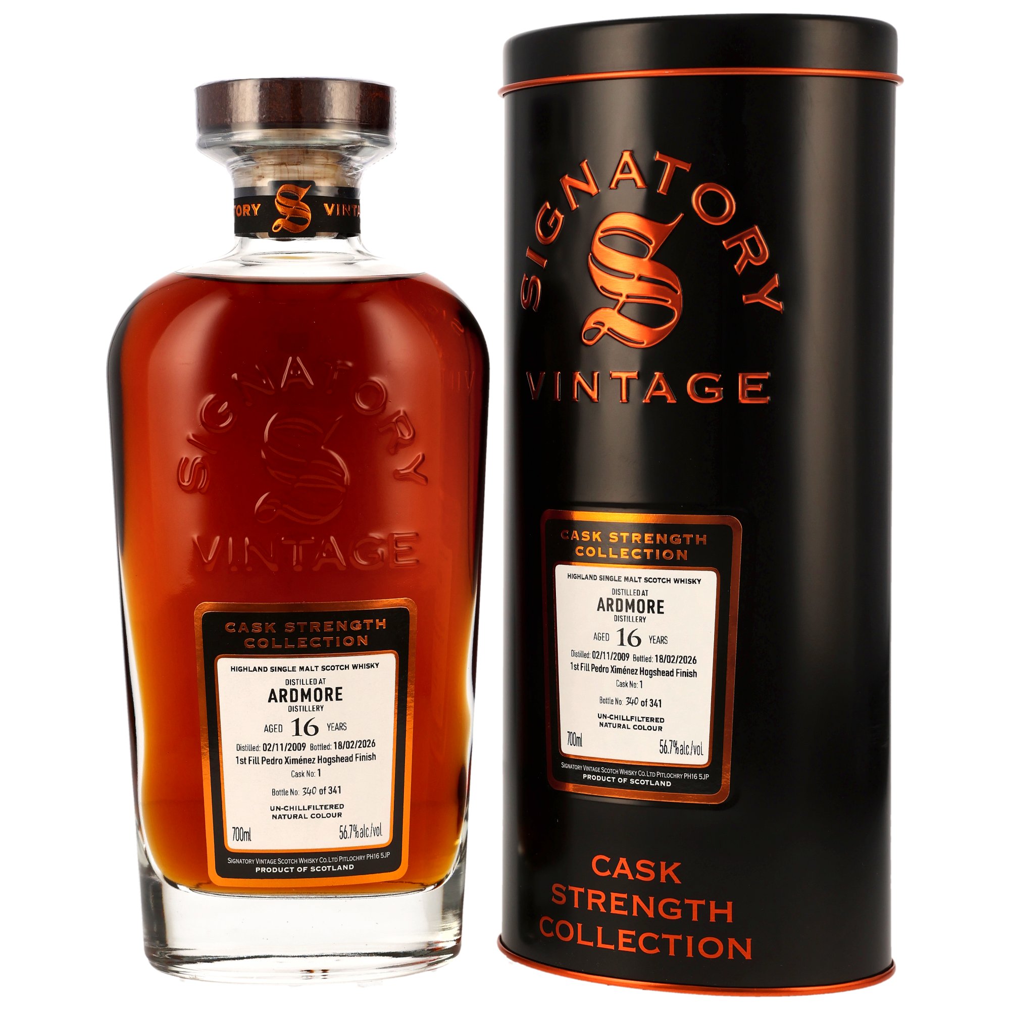 Ardmore 2009/2026 - 16 y.o. -  1st Fill PX Sherry Cask Finish #1 - Sig CS