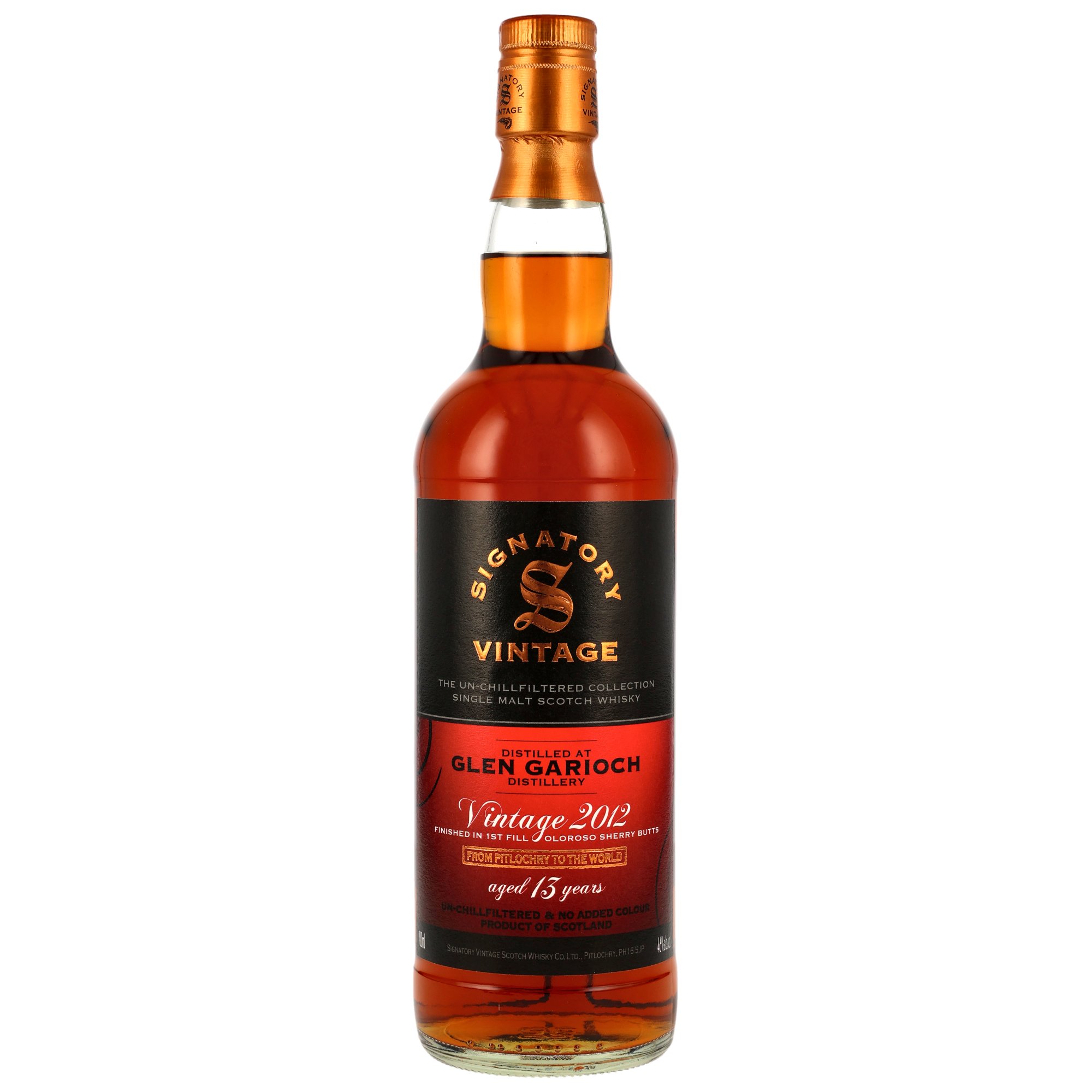 Glen Garioch 2012/2026 - 13 y.o. - 1st Fill Oloroso Sherry Butts Finish #1, 2 + 9 - Sig un-chill - ohne Tube