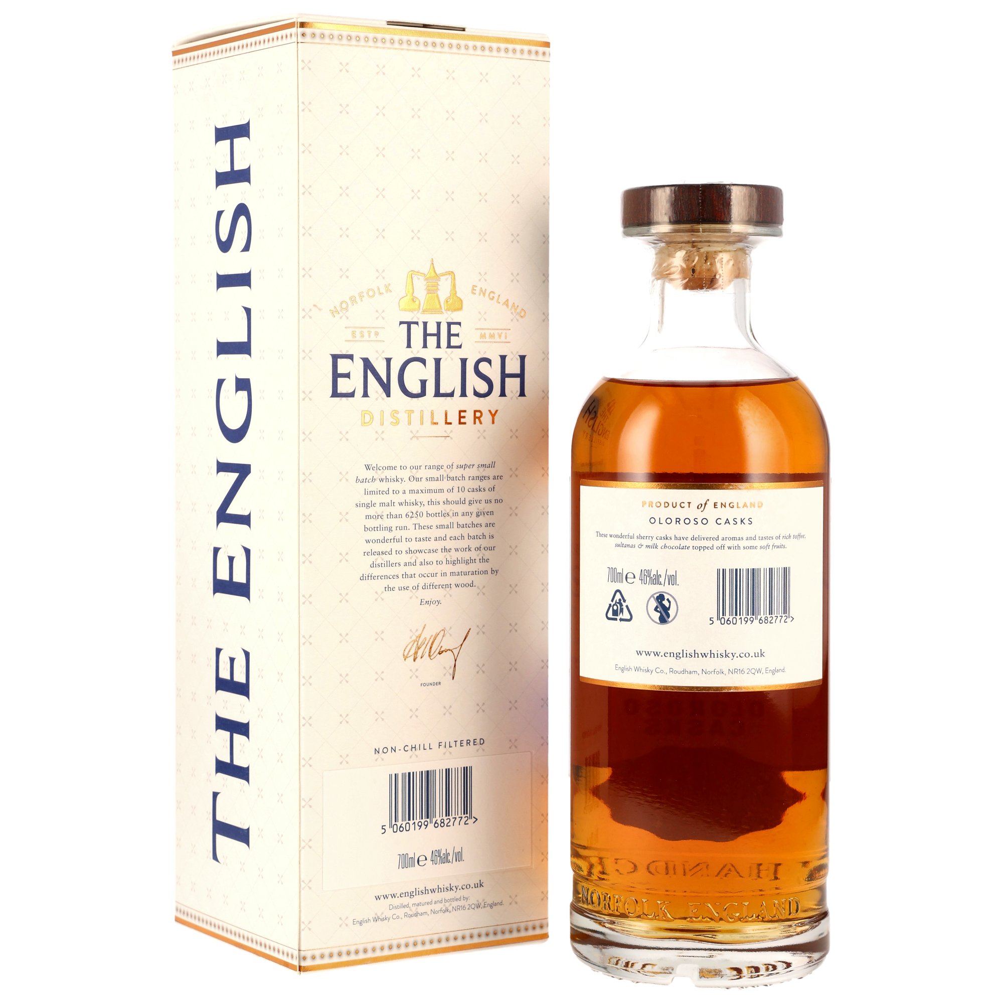 English Whisky Co. 2016/2024 - 8 y.o. - 1st Fill  Oloroso Casks - Small Batch