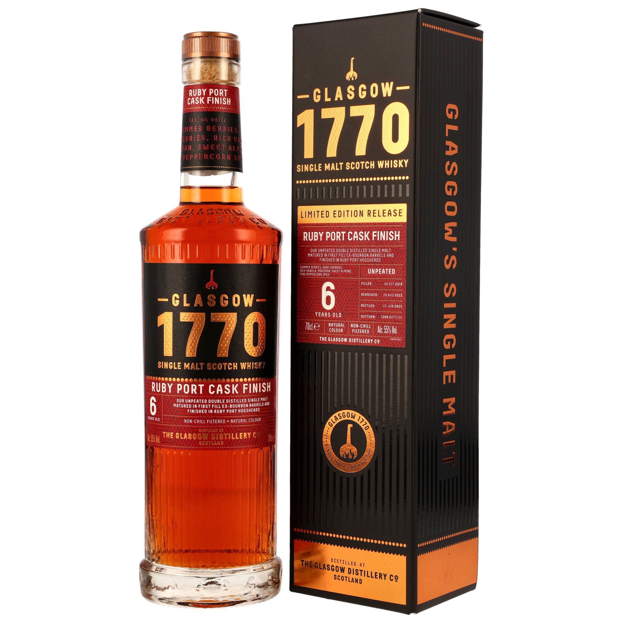 Glasgow 1770 - 2018/2025 - 6 y.o. - Ruby Port Cask Finish