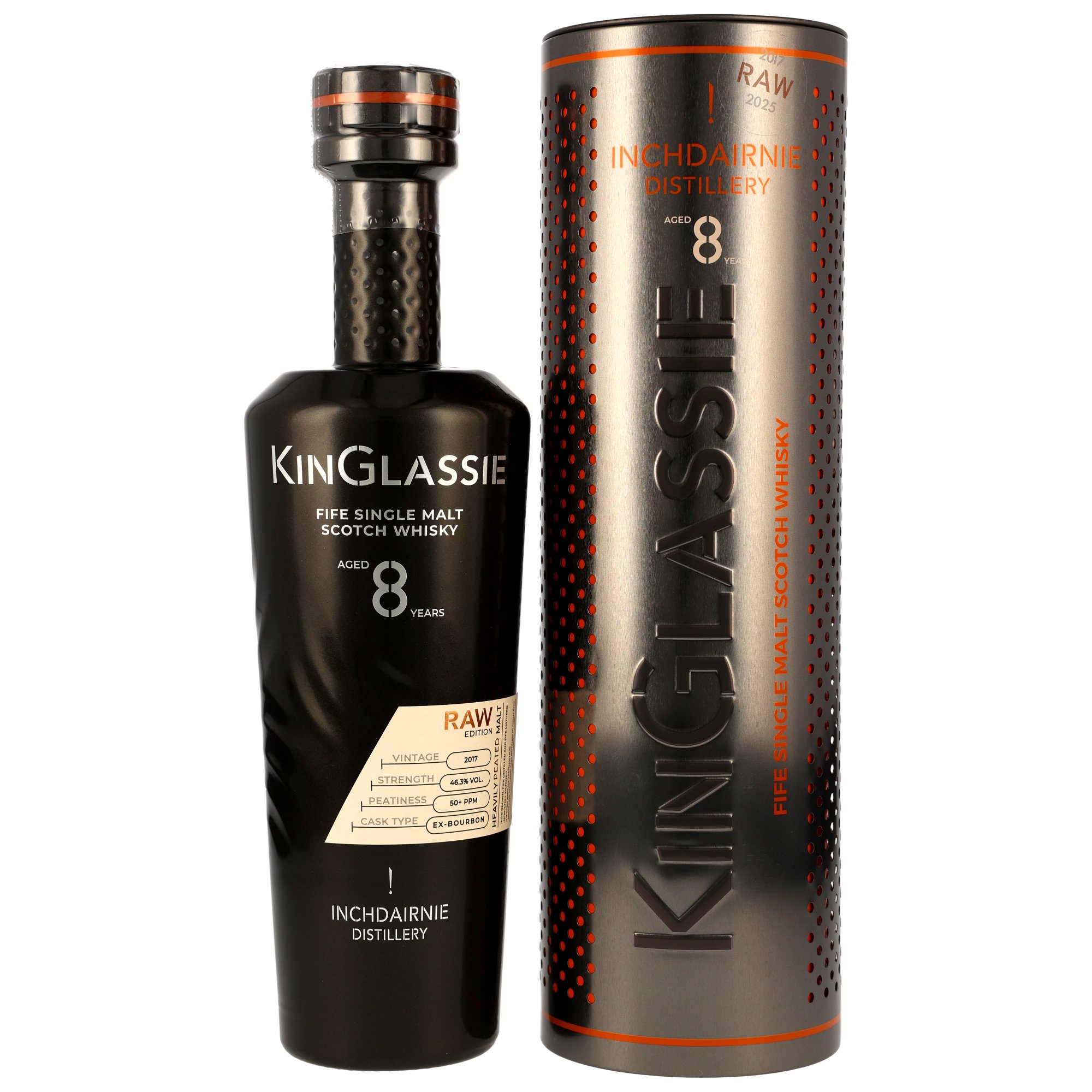 InchDairnie KinGlassie 2017/2025 - 8 y.o. - Raw - Heavily Peated Malt - Ex-Bourbon Cask