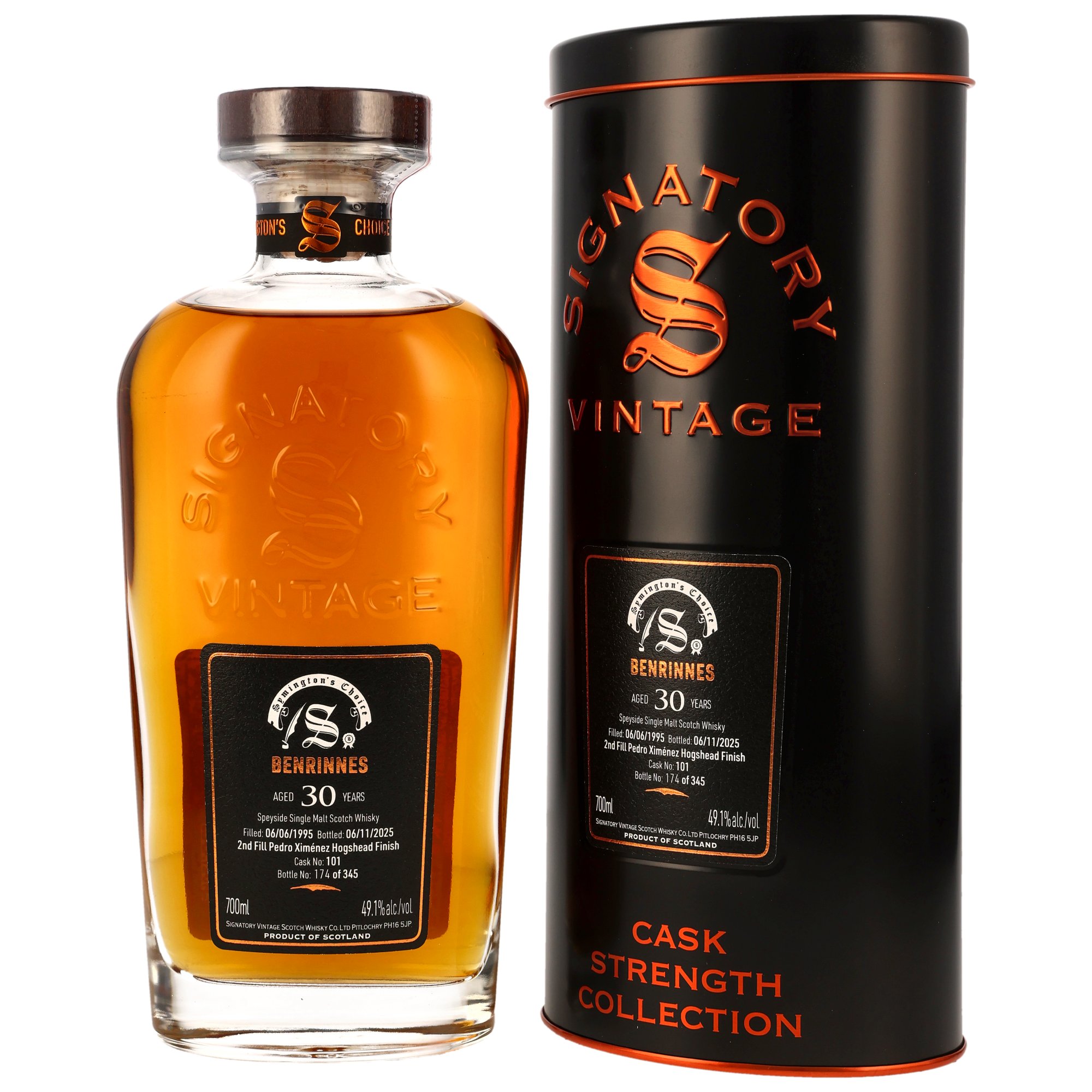 Benrinnes 1995/2025 - 30 y.o. - 2nd Fill PX Cask Finish #101 - Signatory Symingtons Choice