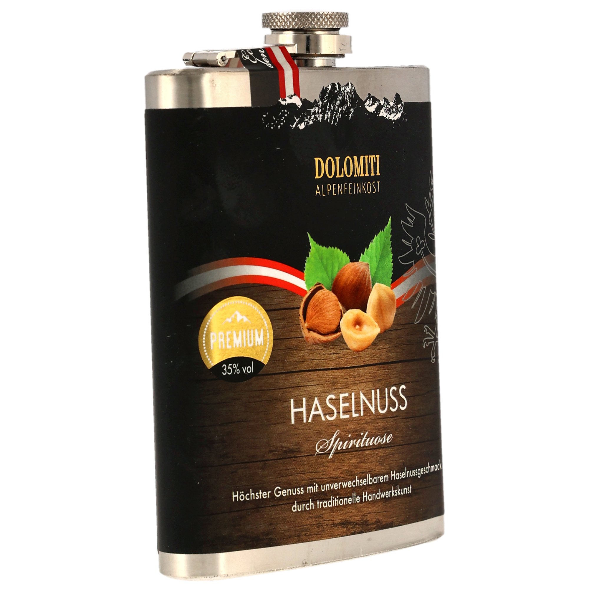 Dolomiti Haselnuss Flachmann 200ml (Prinz)