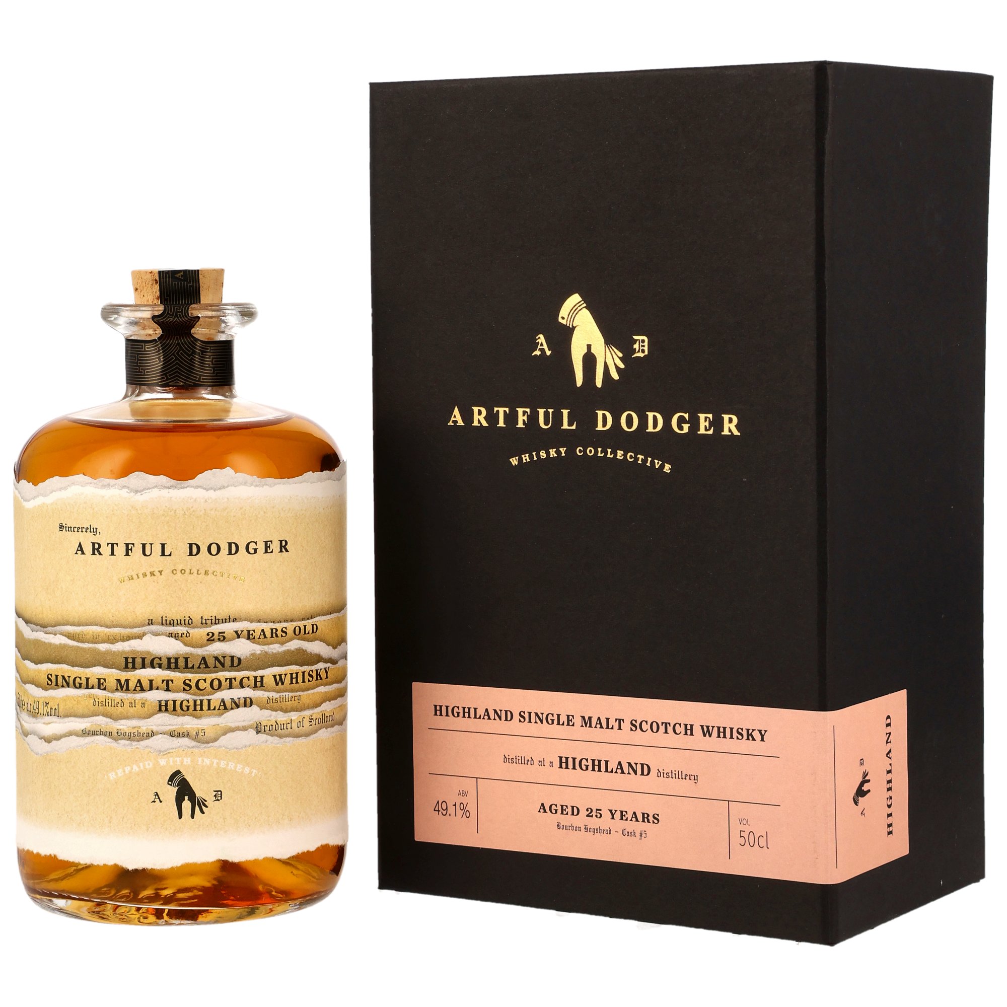 A Highland Distillery 1996/2021 - 25 y.o. - Bourbon Hogshead #5 - Artful Dodger