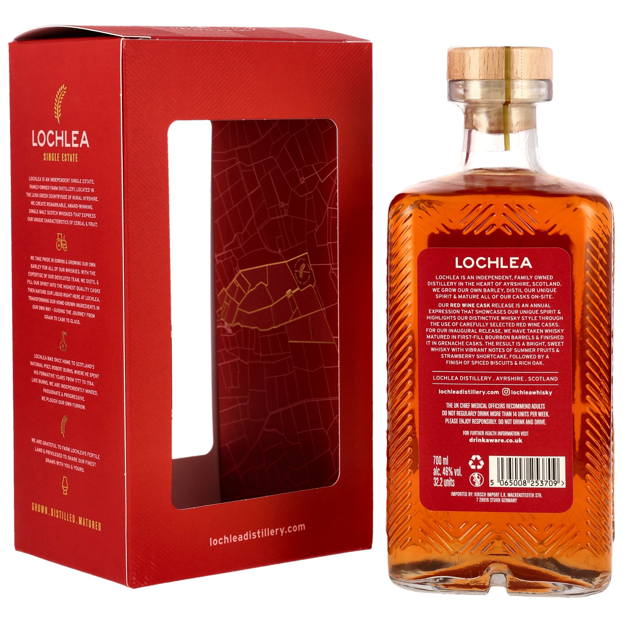 Lochlea Distillery Red Wine Cask - 2025 Release - Grenache Casks Finish