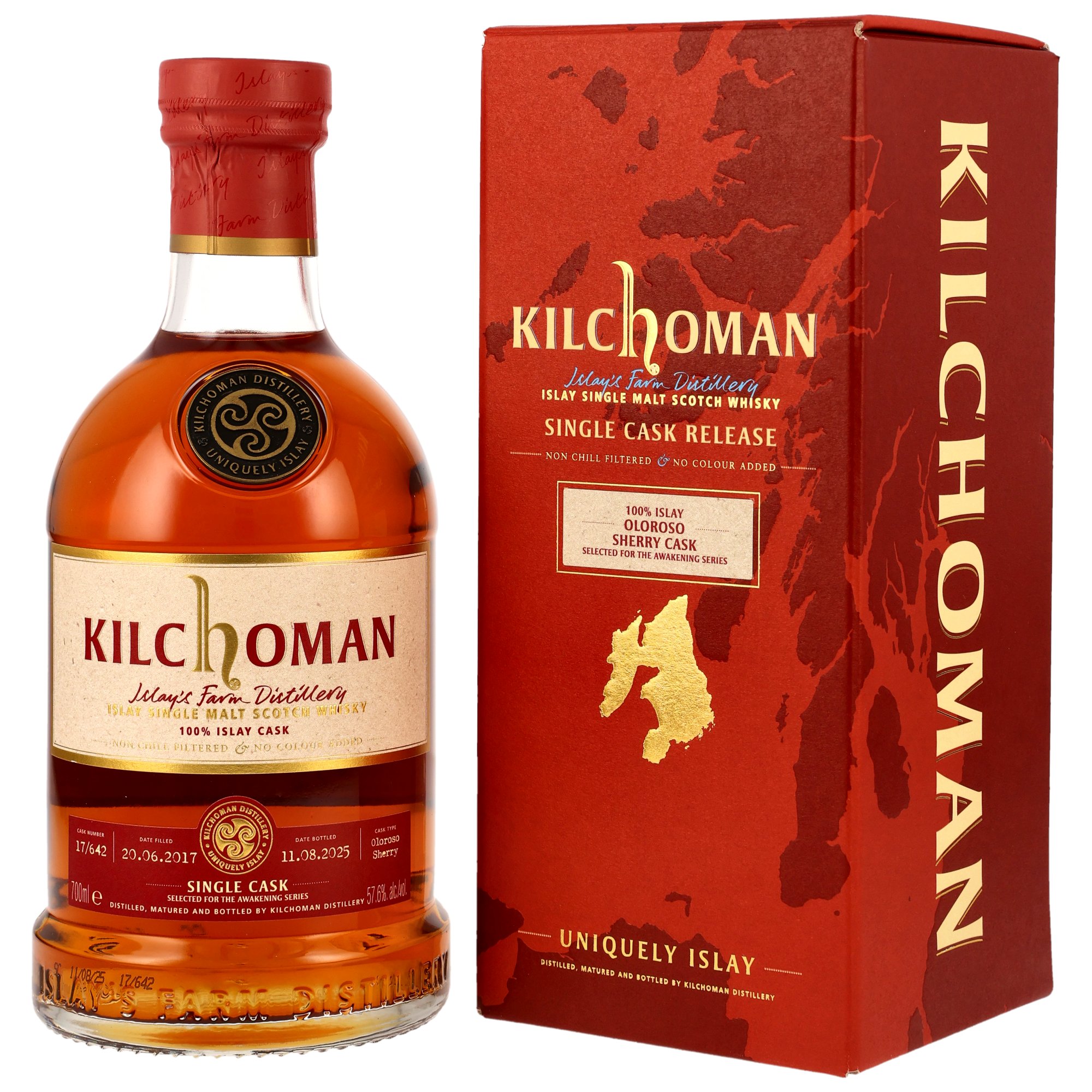Kilchoman 2017/2025 - 8 y.o. - Oloroso Sherry Cask #17/642 - The Awakening Series