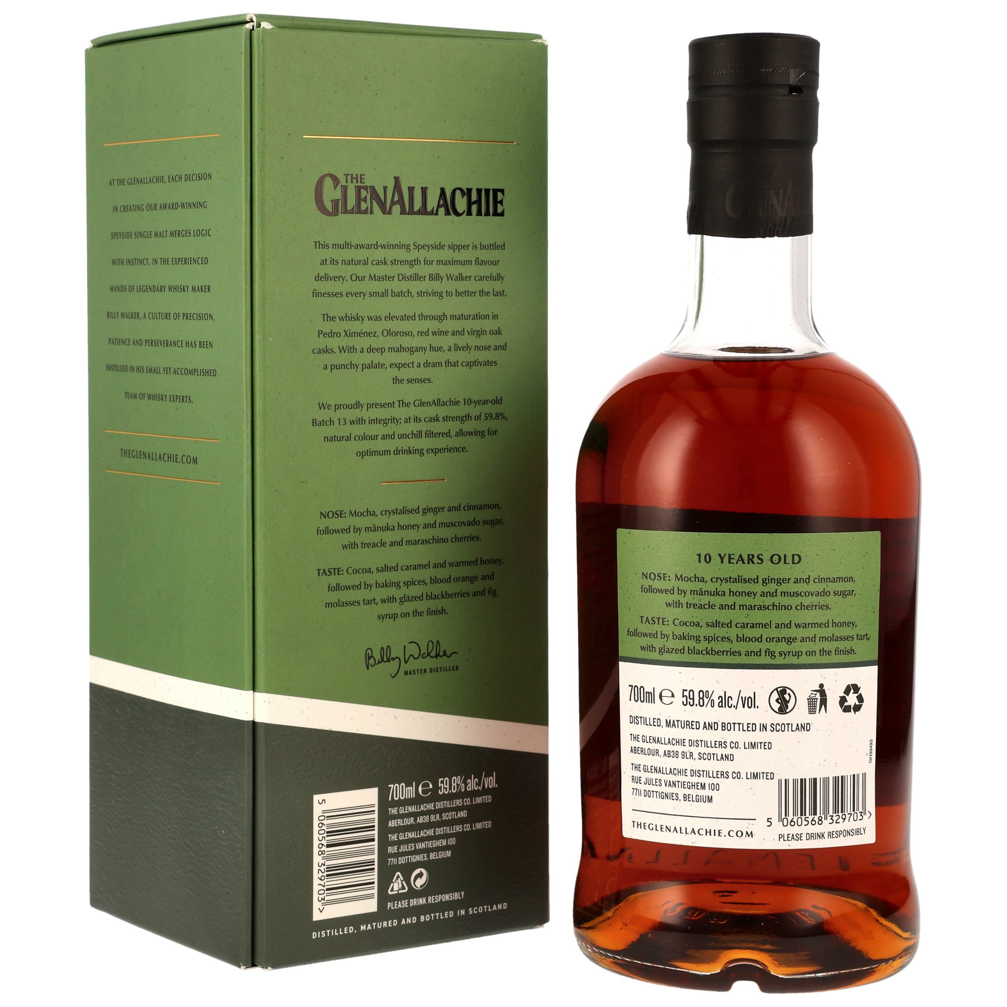 GlenAllachie 10 y.o. - Batch 13 - Cask Strength - PX Sherry, Oloroso Sherry, Red Wine & Virgin Oak Casks