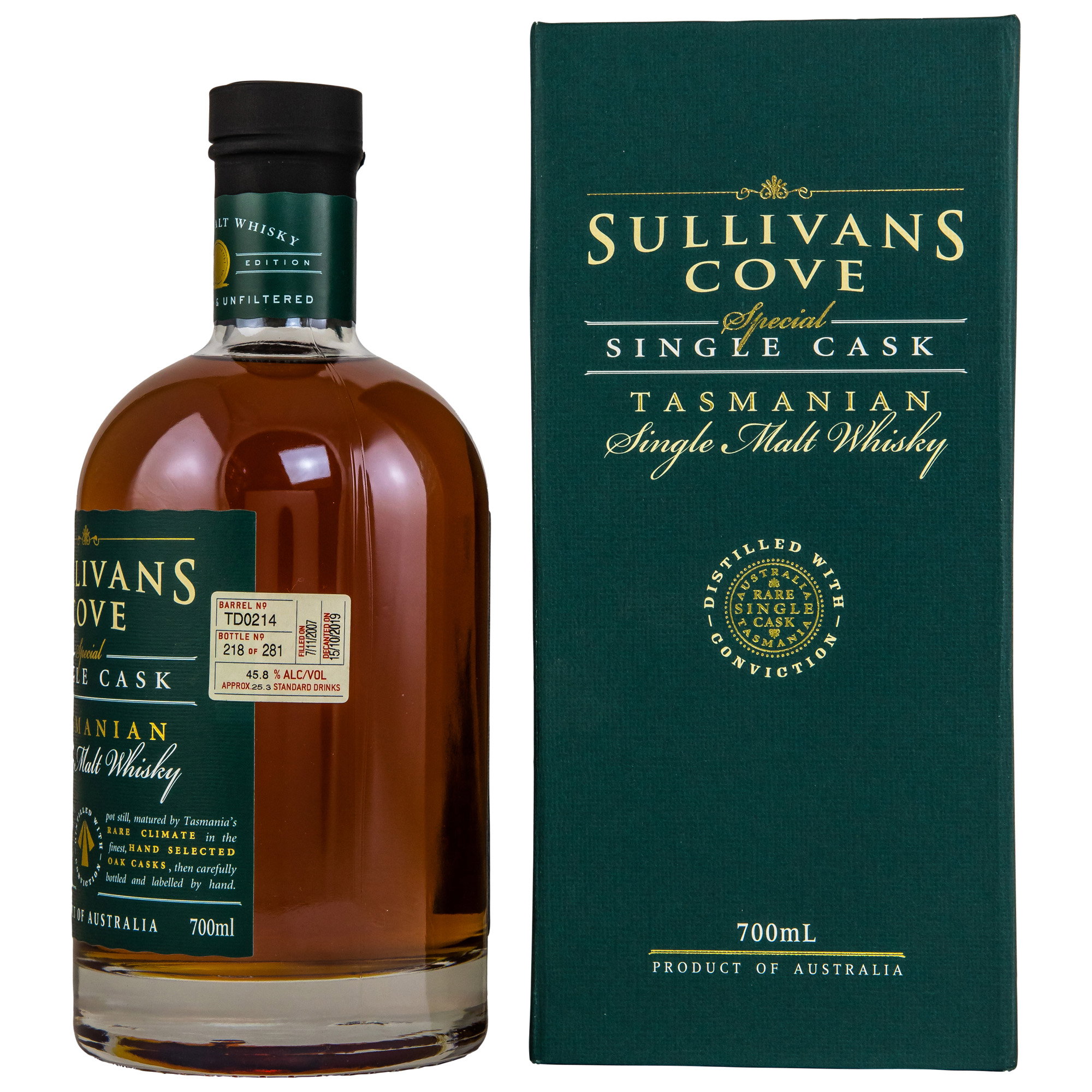Sullivans Cove Special Cask American Oak ex-Apera Single Cask #TD0214