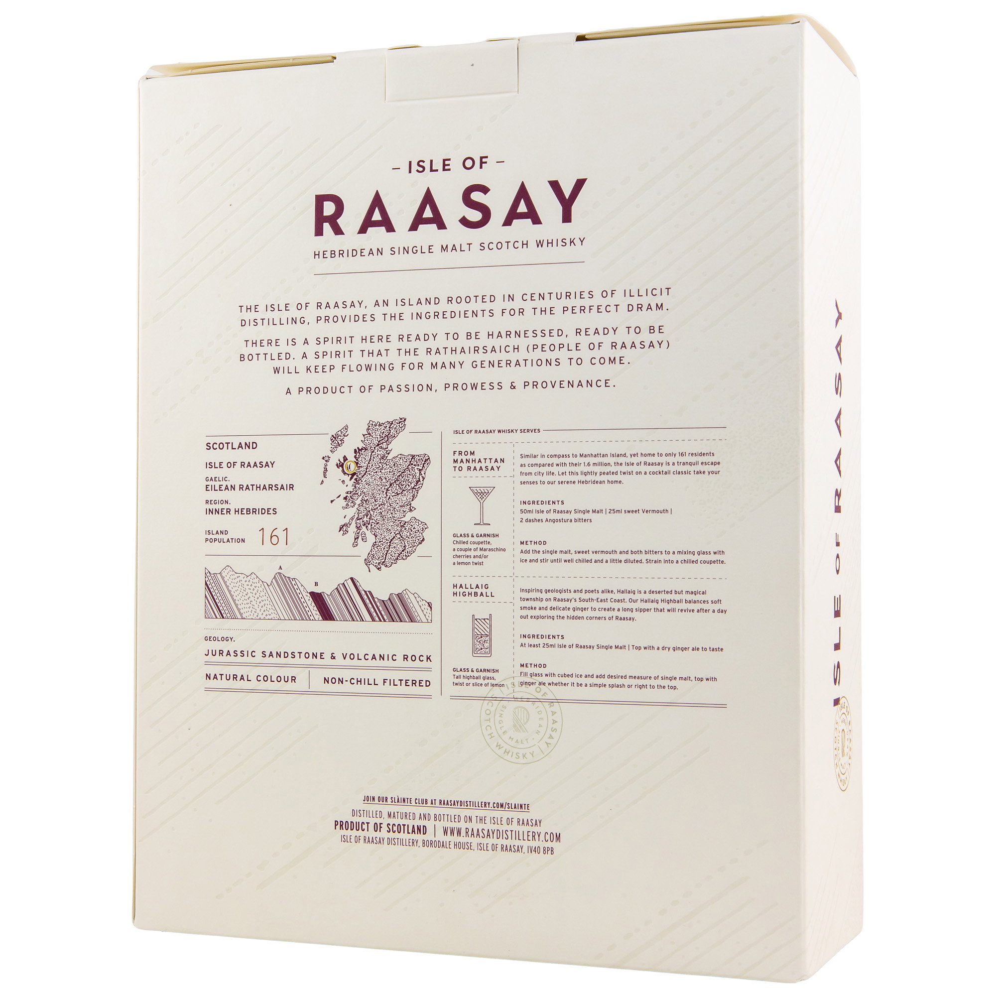 Isle of Raasay Single Malt Whisky - mit 2 Glencairn Gläsern