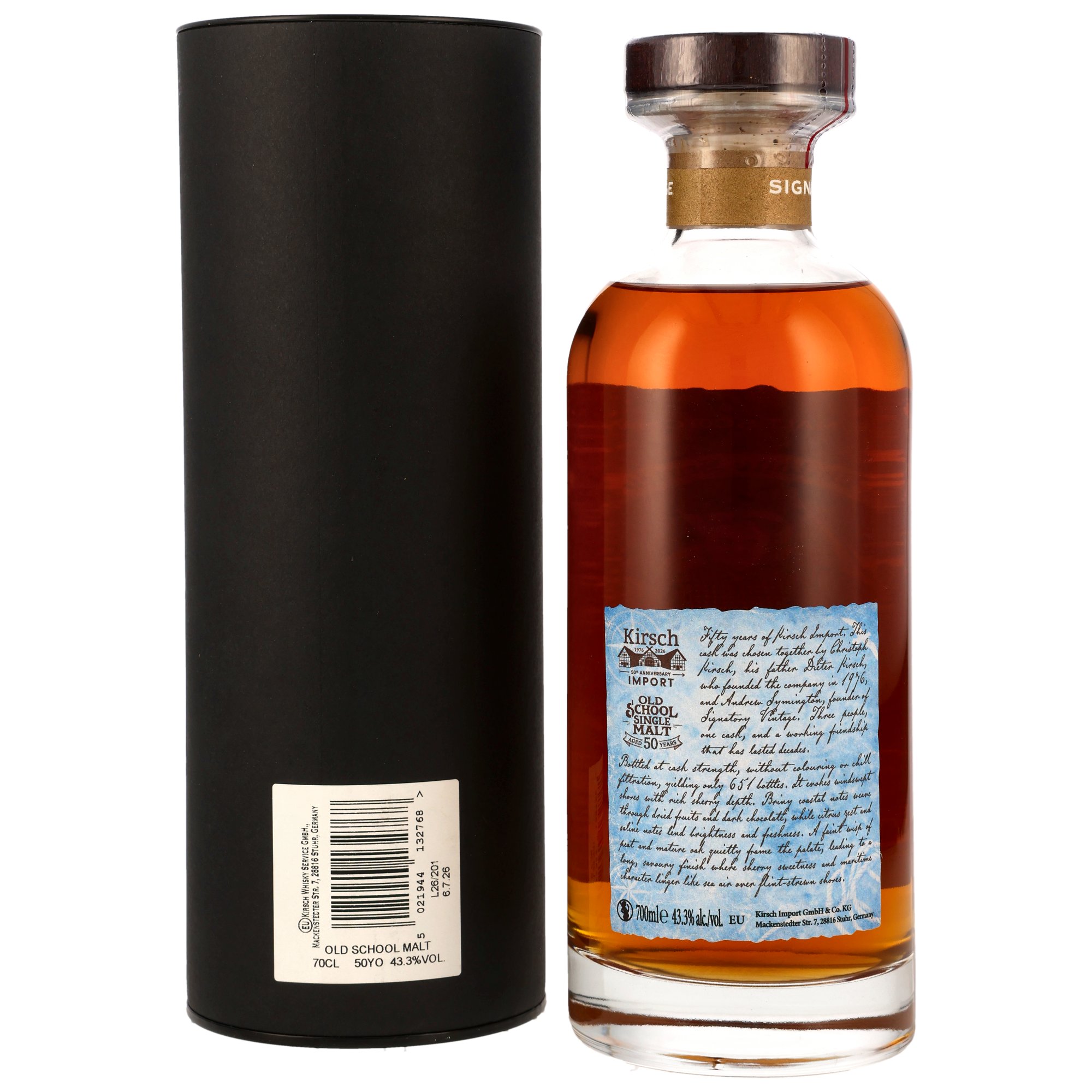Old School Single Malt 50 y.o. - Sig Vintage - 50th Anniversary Kirsch Import