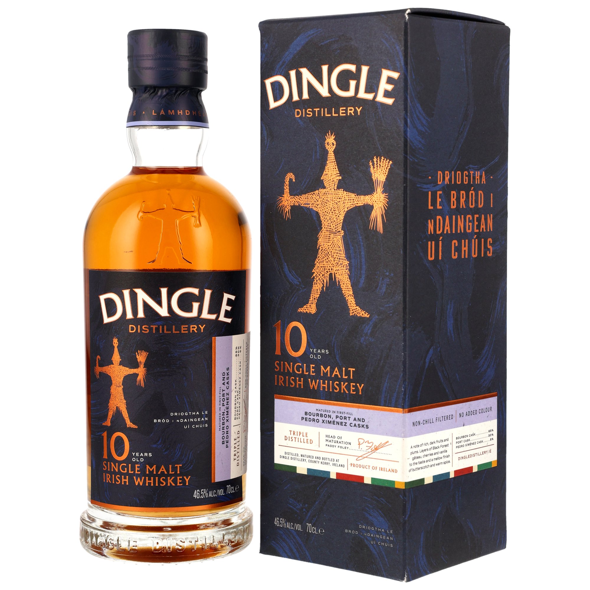 Dingle 10 y.o. Single Malt Irish Whiskey - Bourbon, Port & PX Sherry Cask