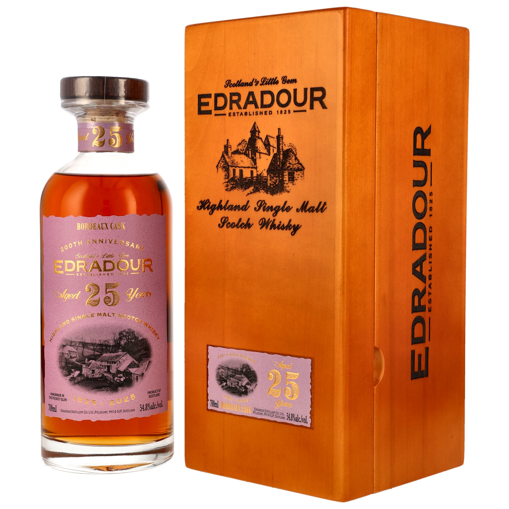 Edradour 1999/2025 - 25 y.o. - 1st Fill Bordeaux Cask #811 - 200th Anniversary