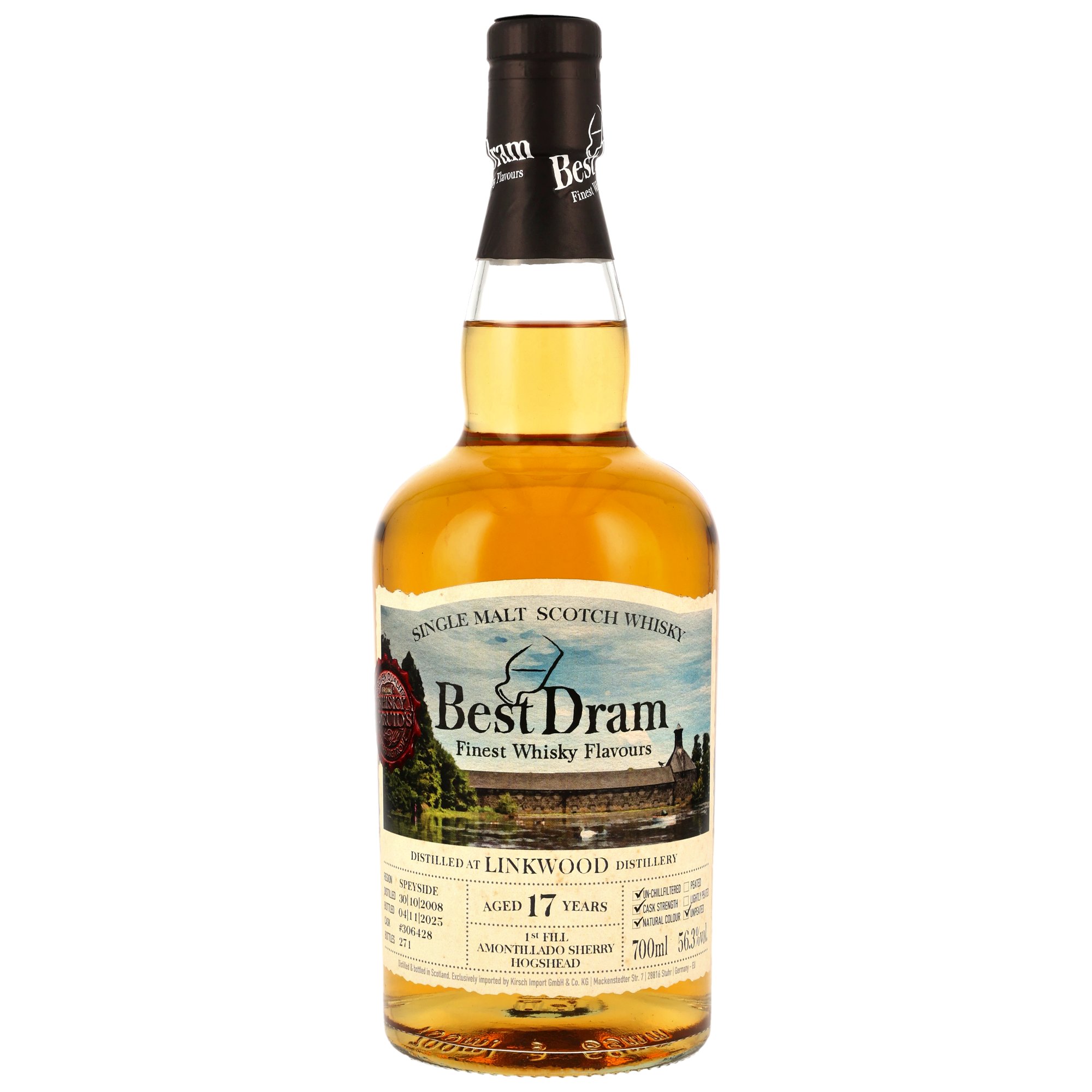 Linkwood 2008/2025 - 17 y.o. - 1st Fill Amontillado Sherry Hogshead #306428 (Best Dram)