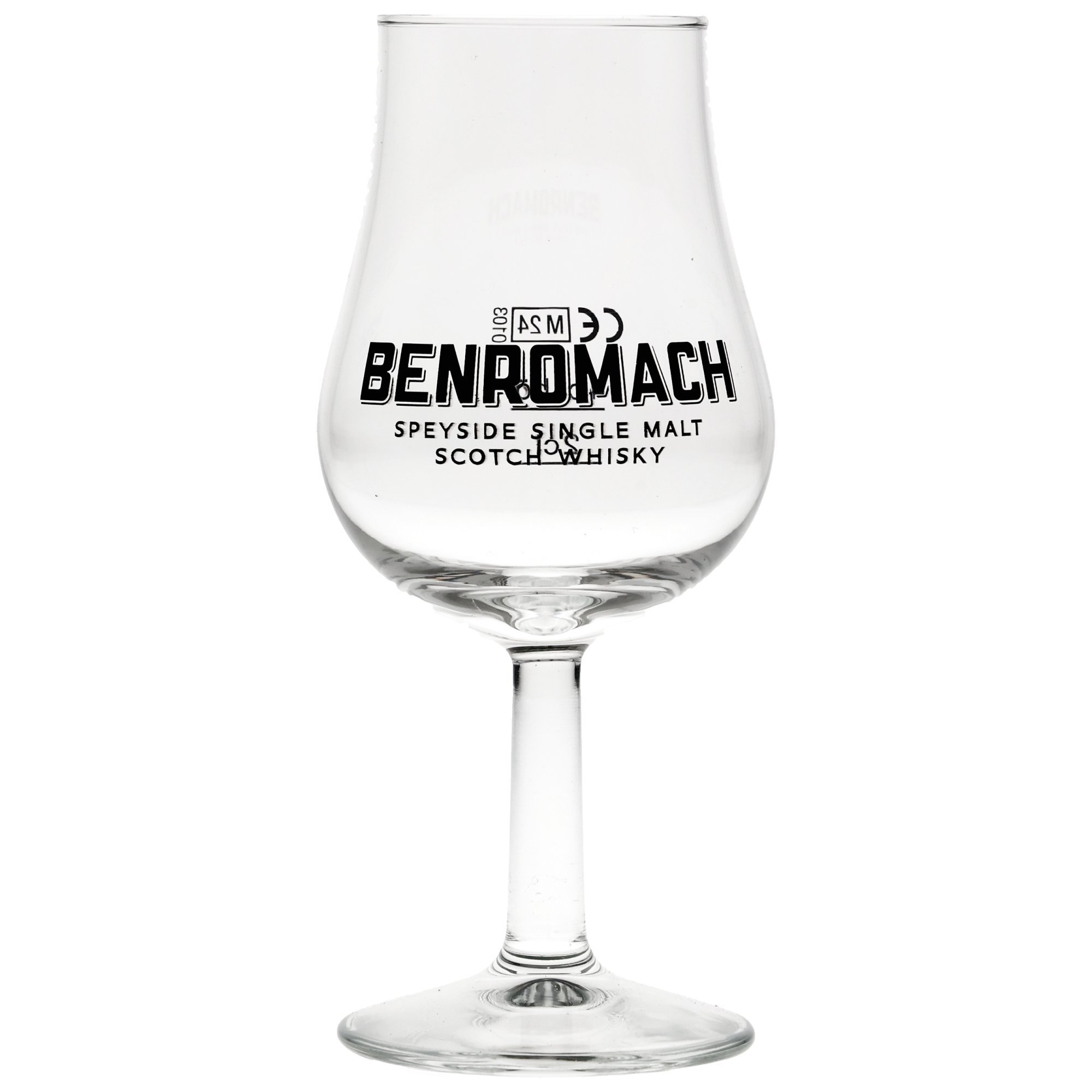 Benromach Tasting Glas Form Tulpe mit 2/4cl Eichstrich ohne Deckel