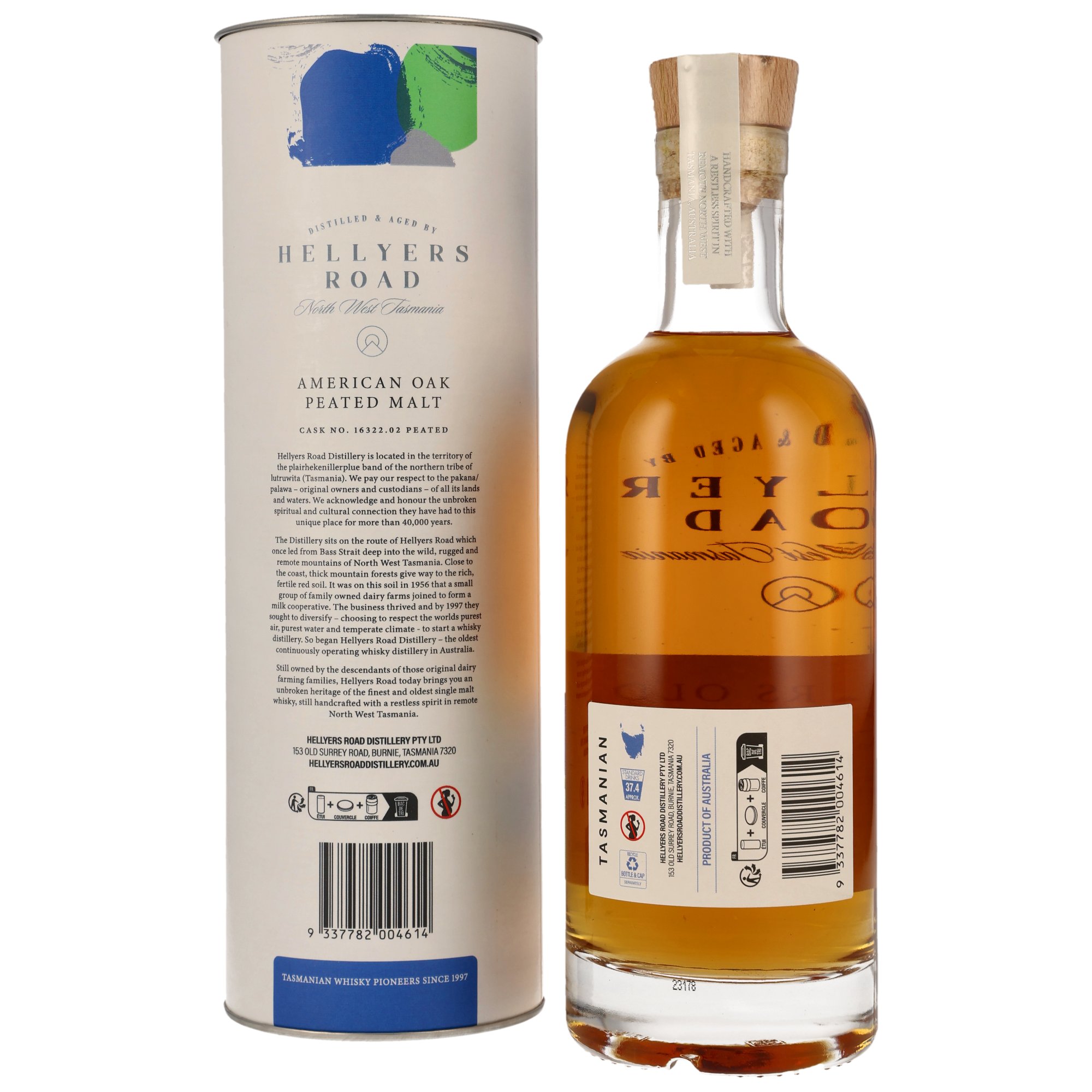 Hellyers Road  - 6 y.o.- Peated Cask 16322,02 - New Vibrations