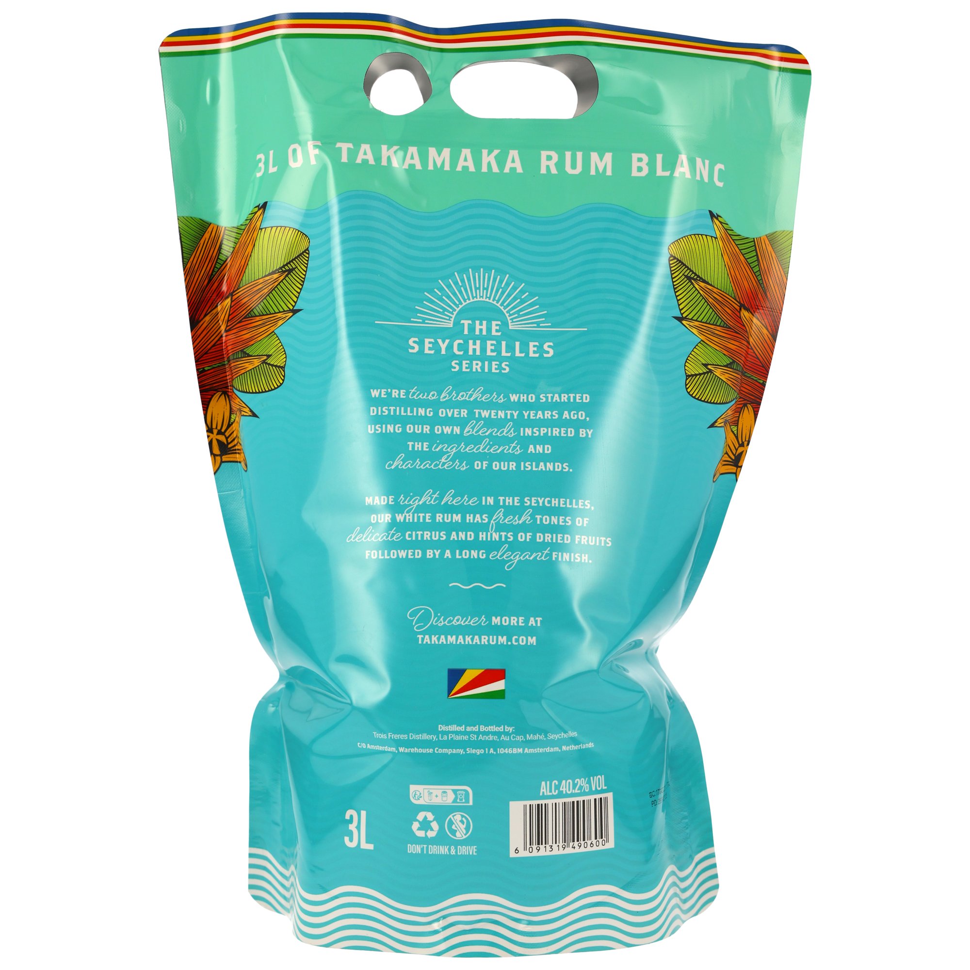 Takamaka Rum Blanc 3 Liter Pouch