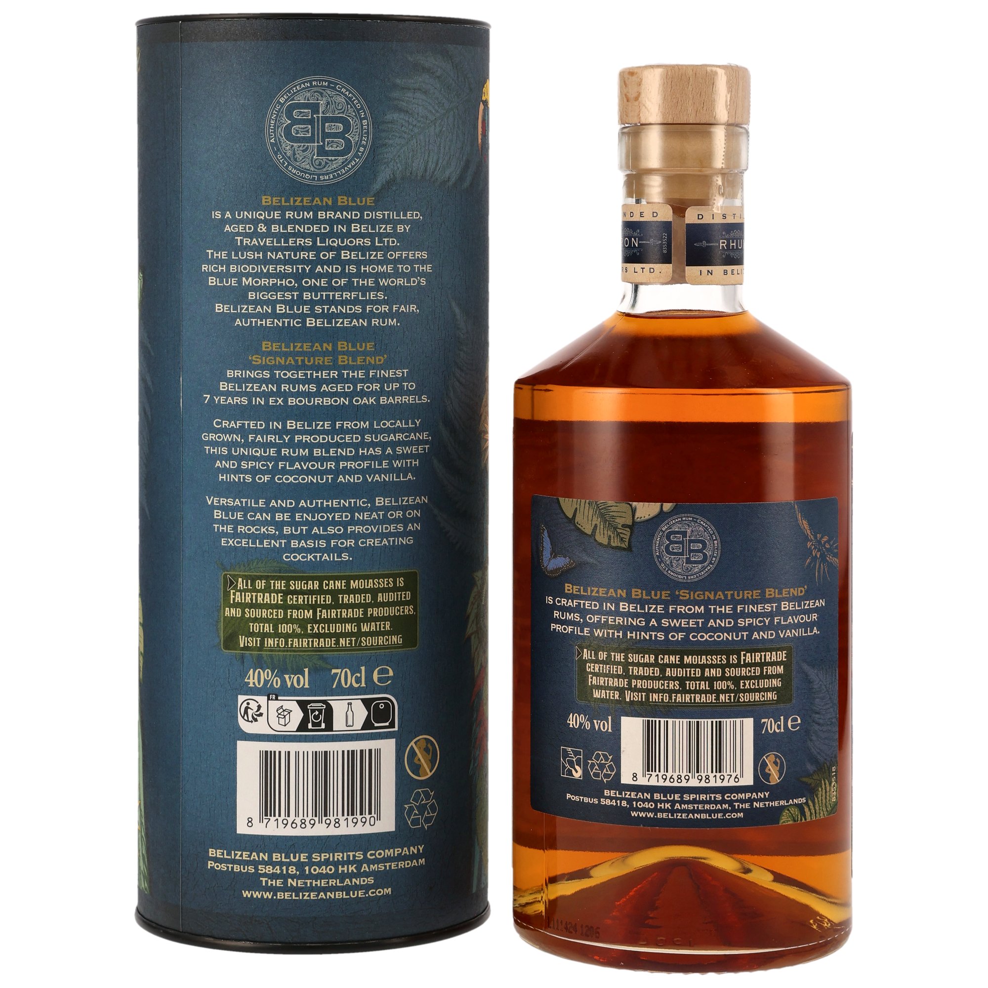 Belizean Blue Signature Blend Rum - Travellers Liquors
