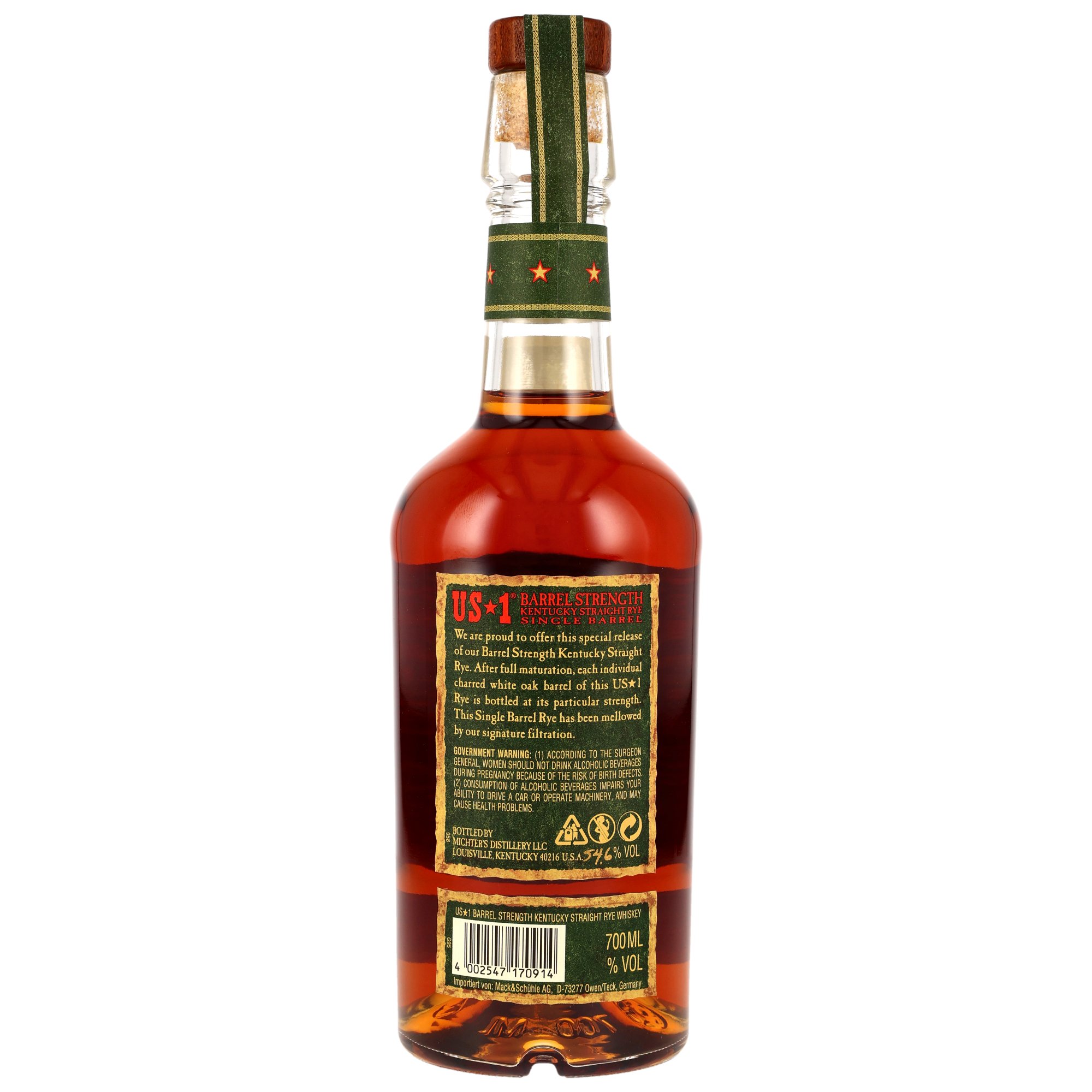 Michters Straight Rye Barrel Strength - 54,6%