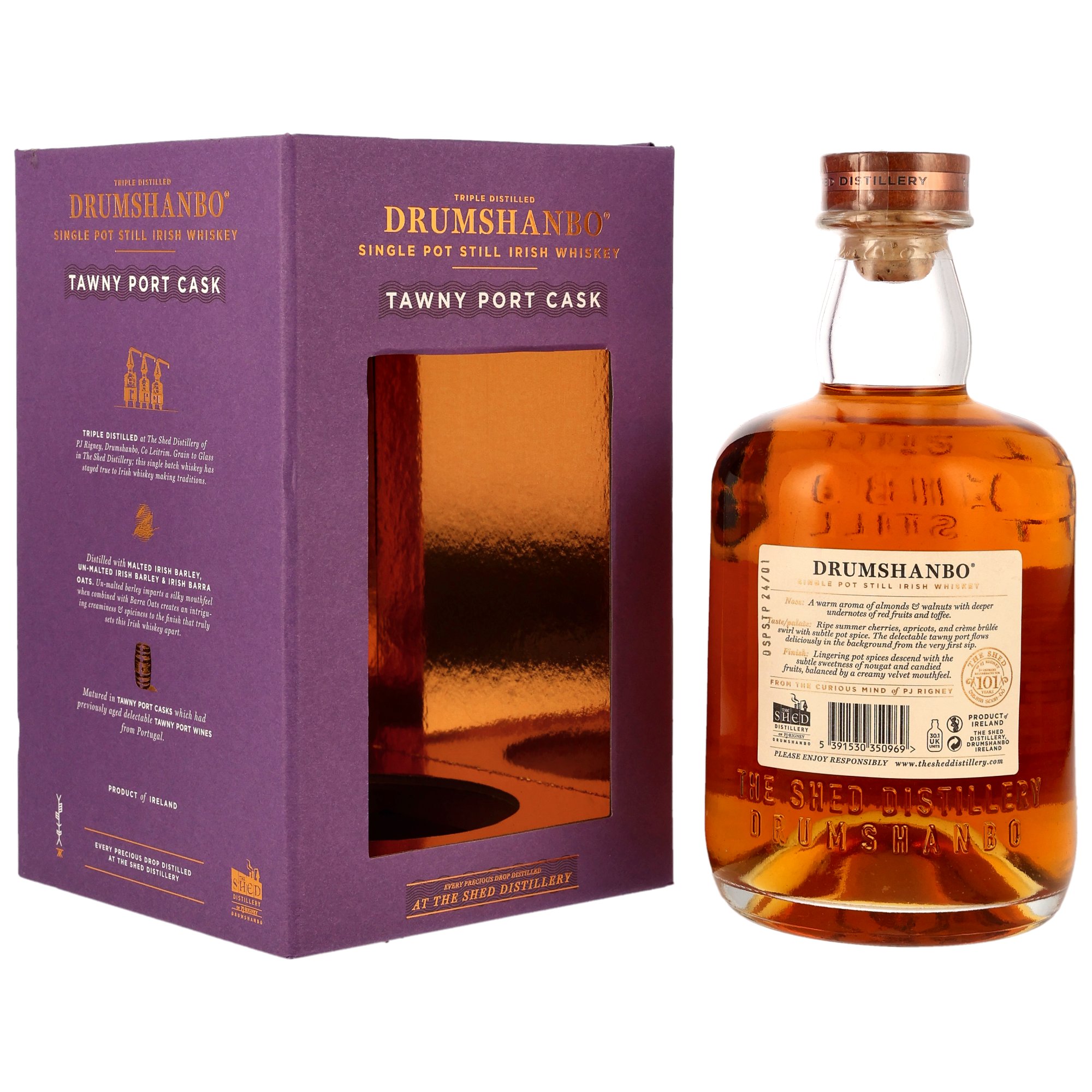 Drumshanbo Single Pot Still Irish Whiskey Tawny Port Cask