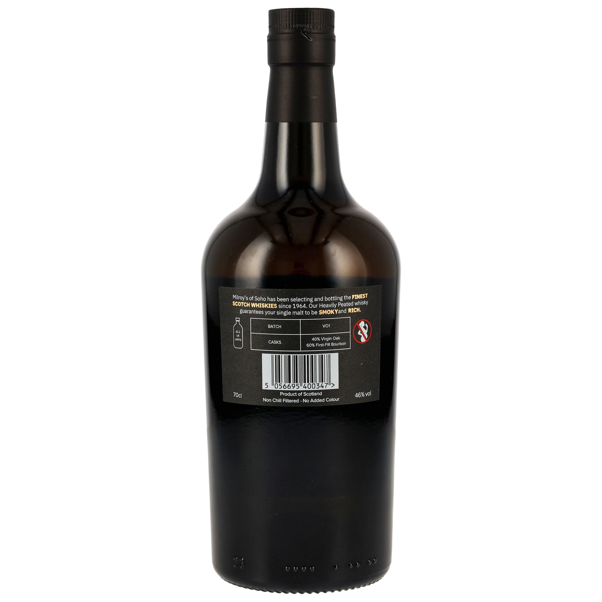 Milroys Heavily Peated Single Malt - Virgin Oak Batch 1 - Milroys