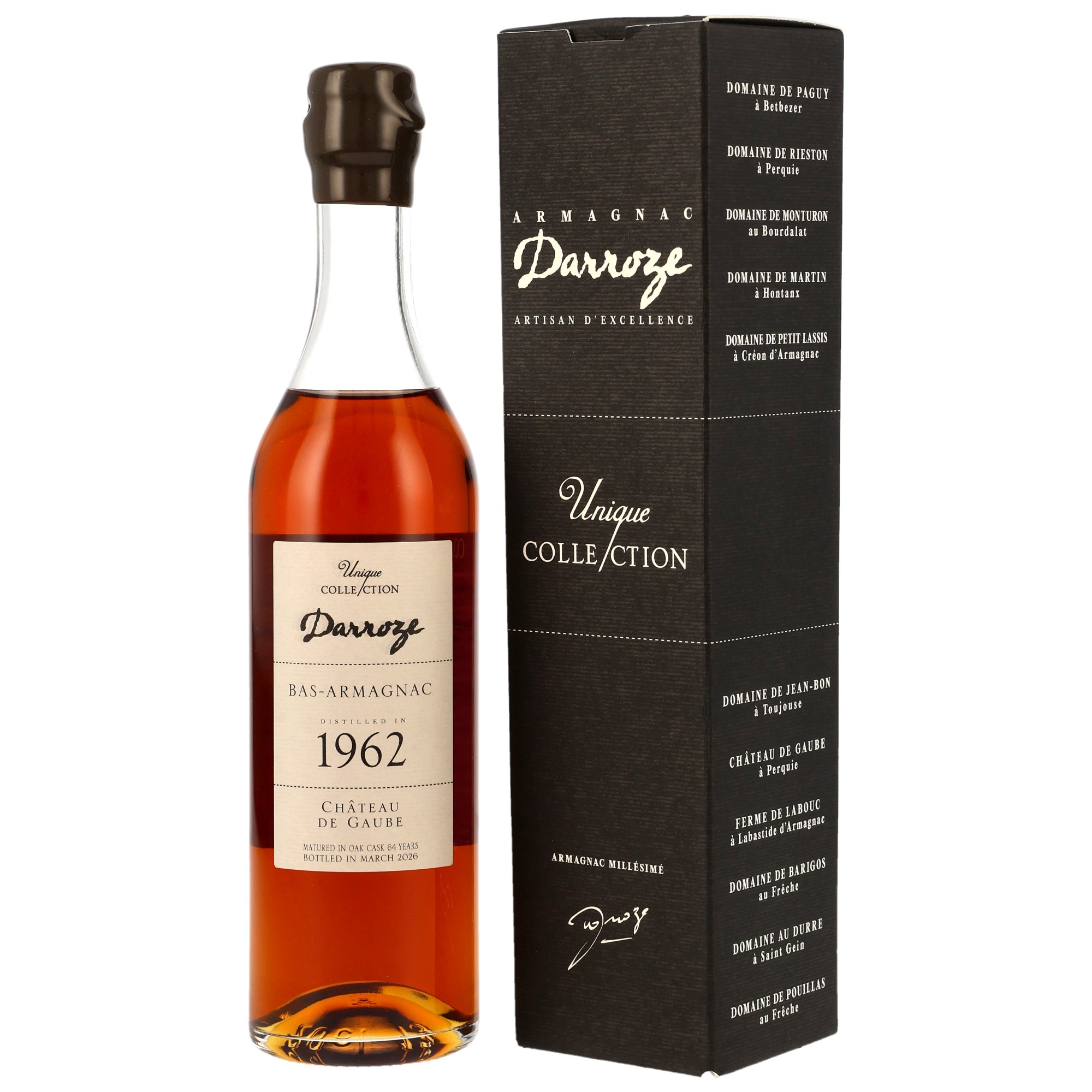 Chateau de Gaube 1962/2026 - 64 y.o. -  200ml - Armagnac Darroze