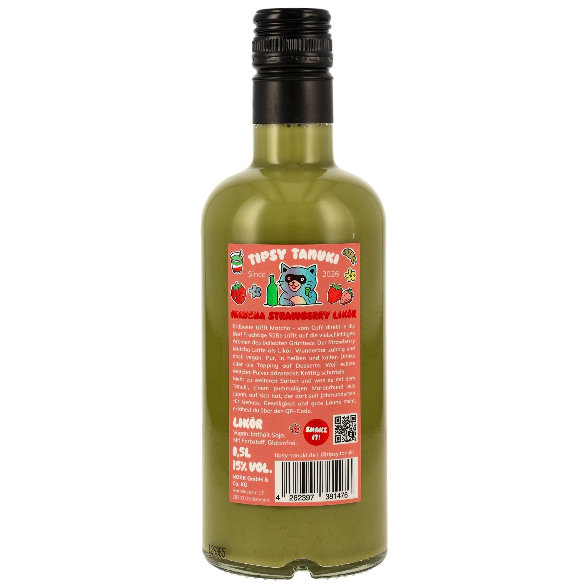 Tipsy Tanuki - Matcha Strawberry Likör