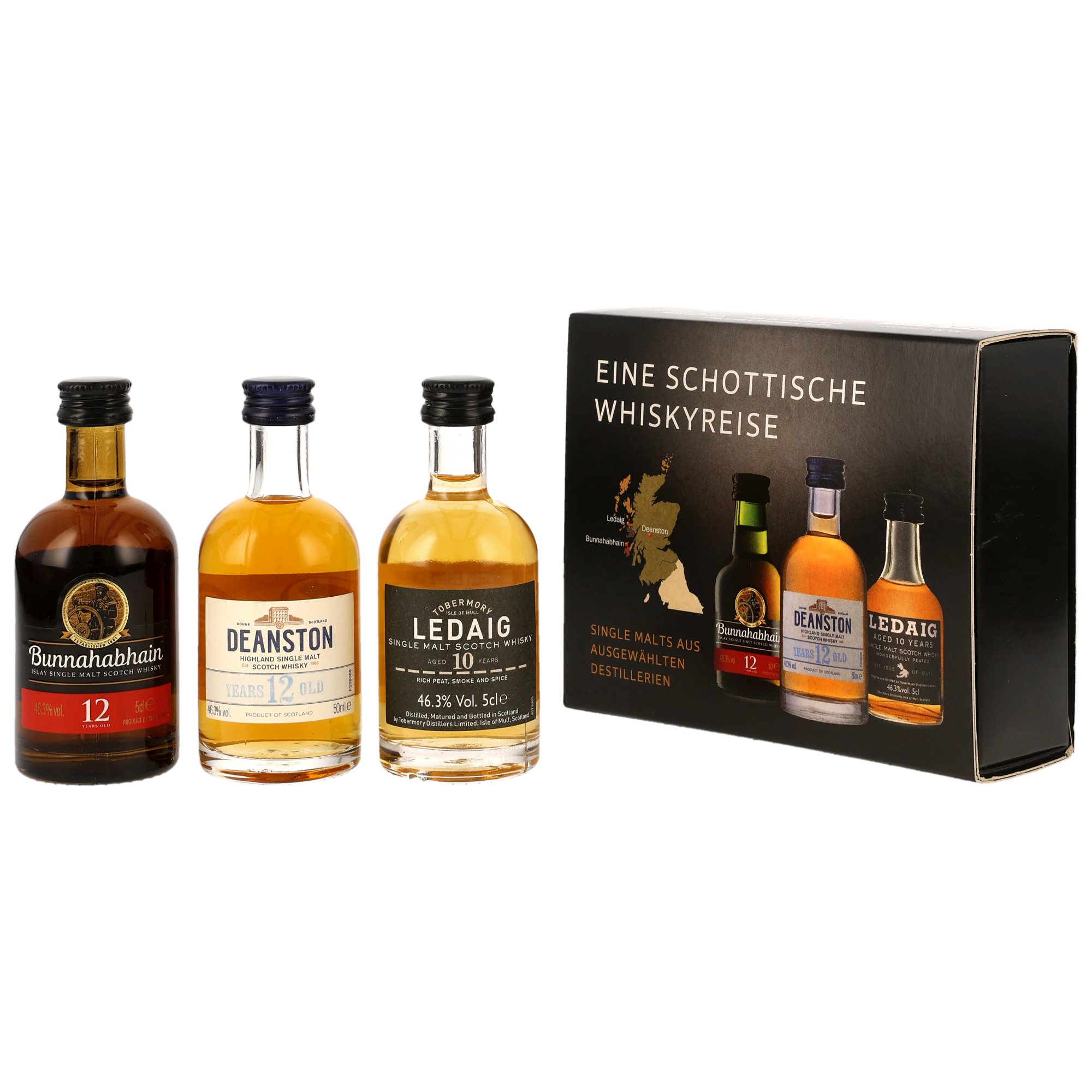 Bunnahabhain 12 y.o., Deanston 12 y.o. , Ledaig 10 y.o. 3x0,05