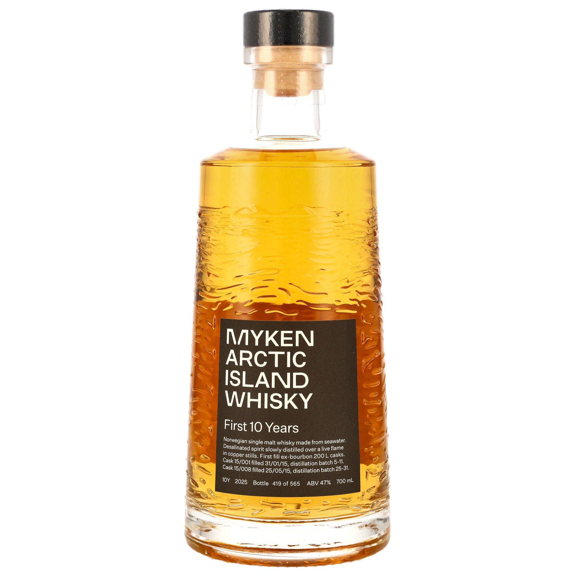 Myken 10 y.o. - Arctic Island Single Malt Whisky - 1st Fill Bourbon Casks #15/001 + 15/008