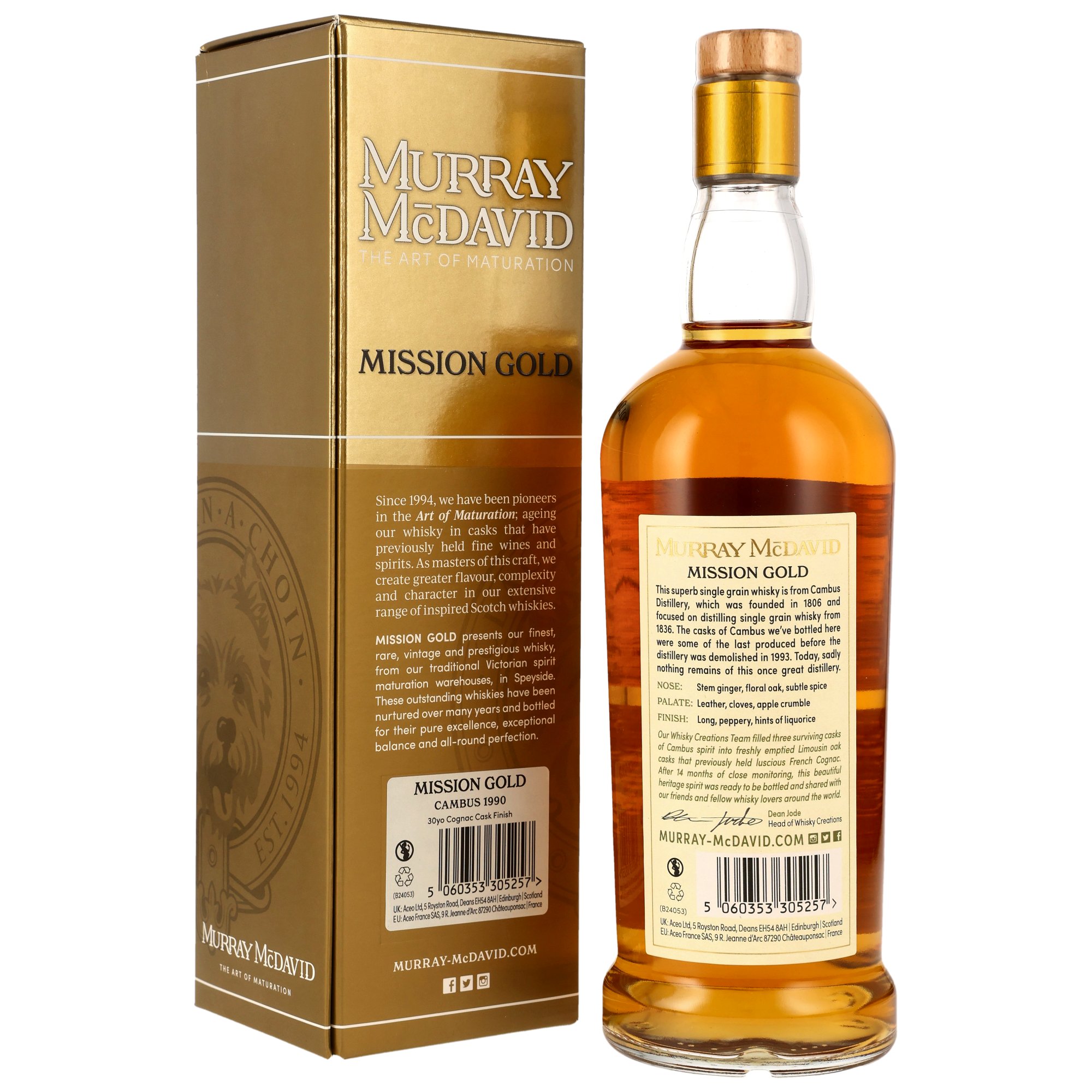 Cambus 1990/2021 - 30 y.o.  - Cognac Cask Finish - Murray McDavid
