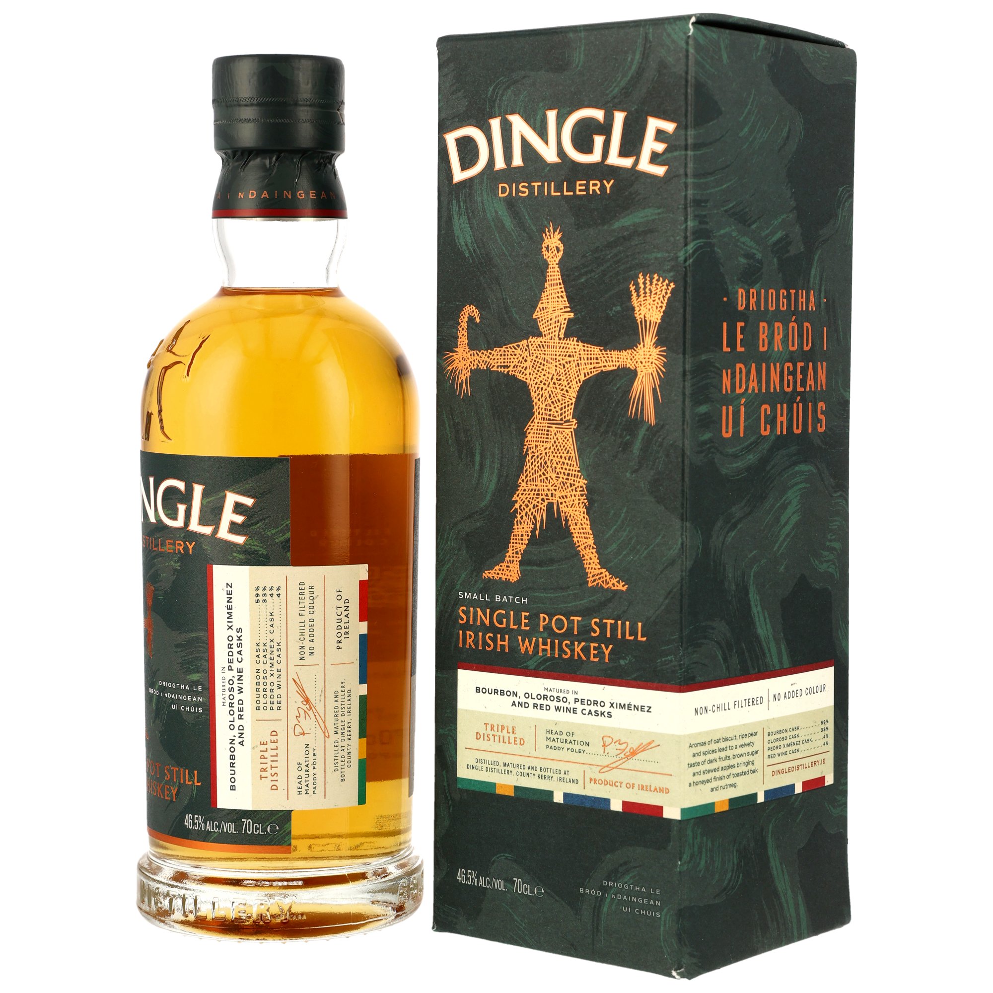 Dingle Single Pot Still Irish Whiskey - Bourbon, Oloroso Sherry, PX Sherry & Red Wine Casks