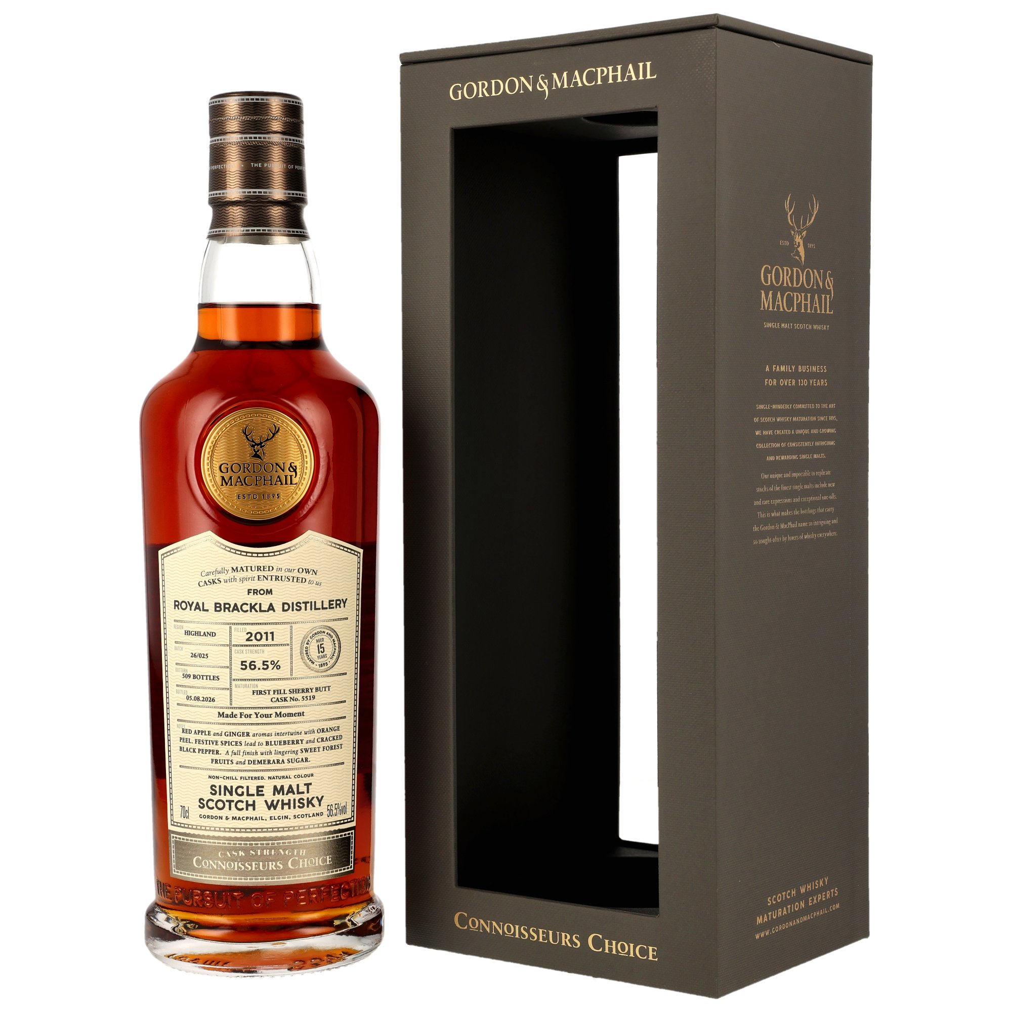 Royal Brackla 2011/2026 - 15 y.o. - 1st Fill Sherry Butt #5519 - G&M CC CS