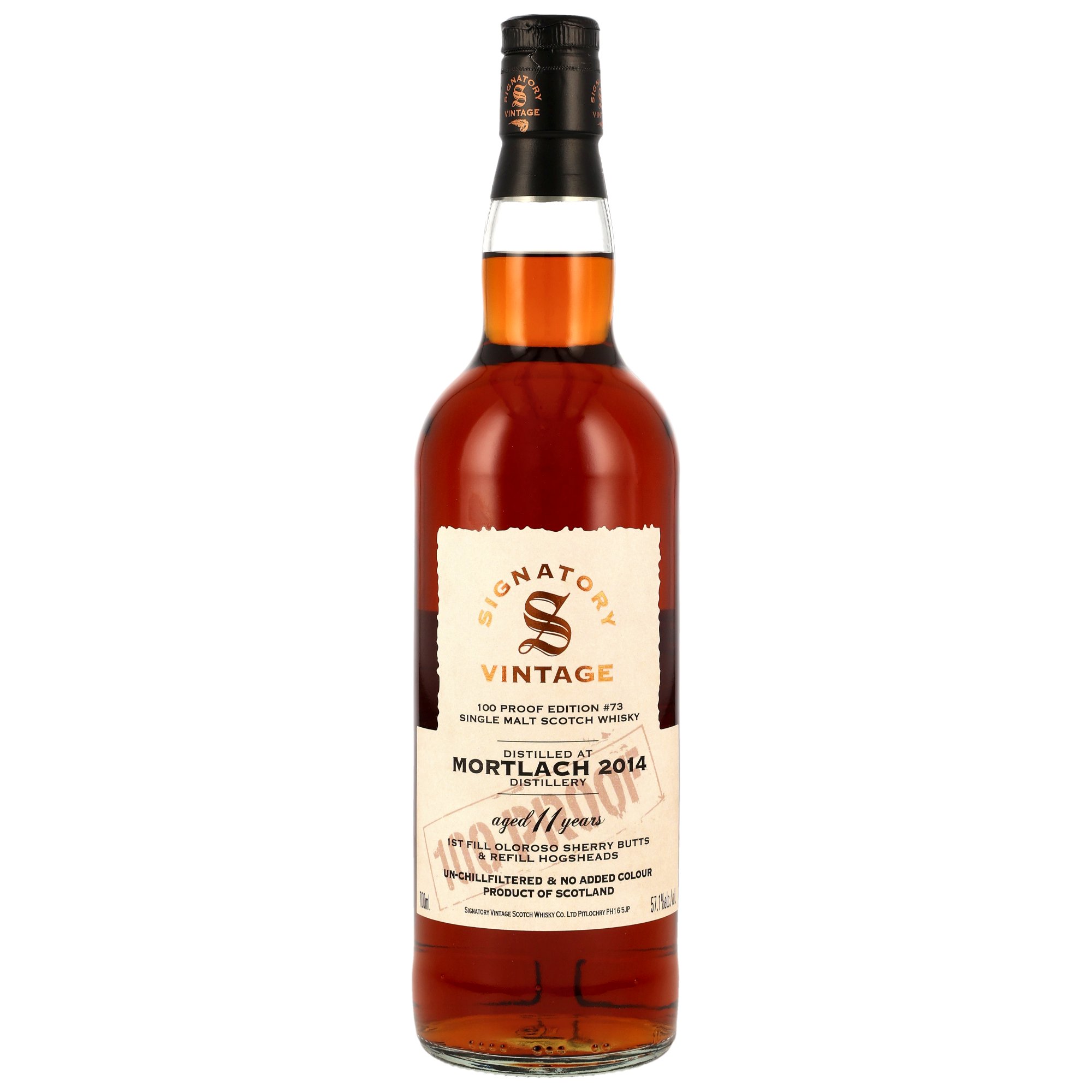 Mortlach 2014/2026 - 11 y.o. - 1st Fill & Refill Sherry Butts - Signatory 100 PROOF Edition #73