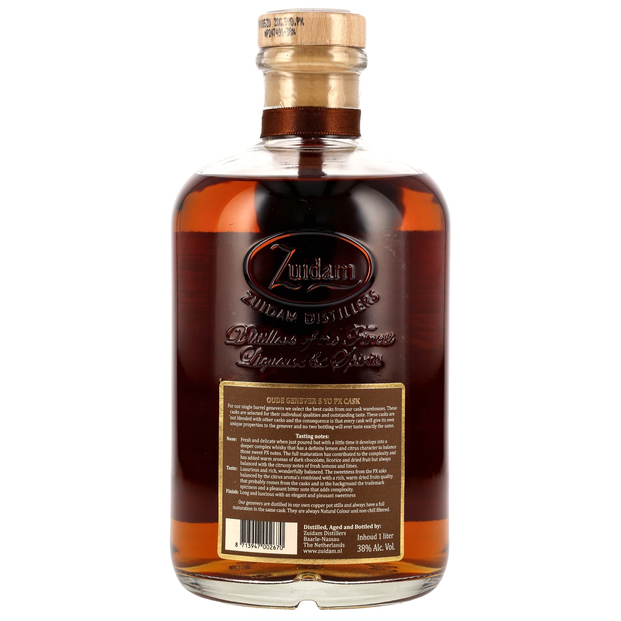Zuidam Oude Genever 5 y.o. PX Single Barrel - LITER