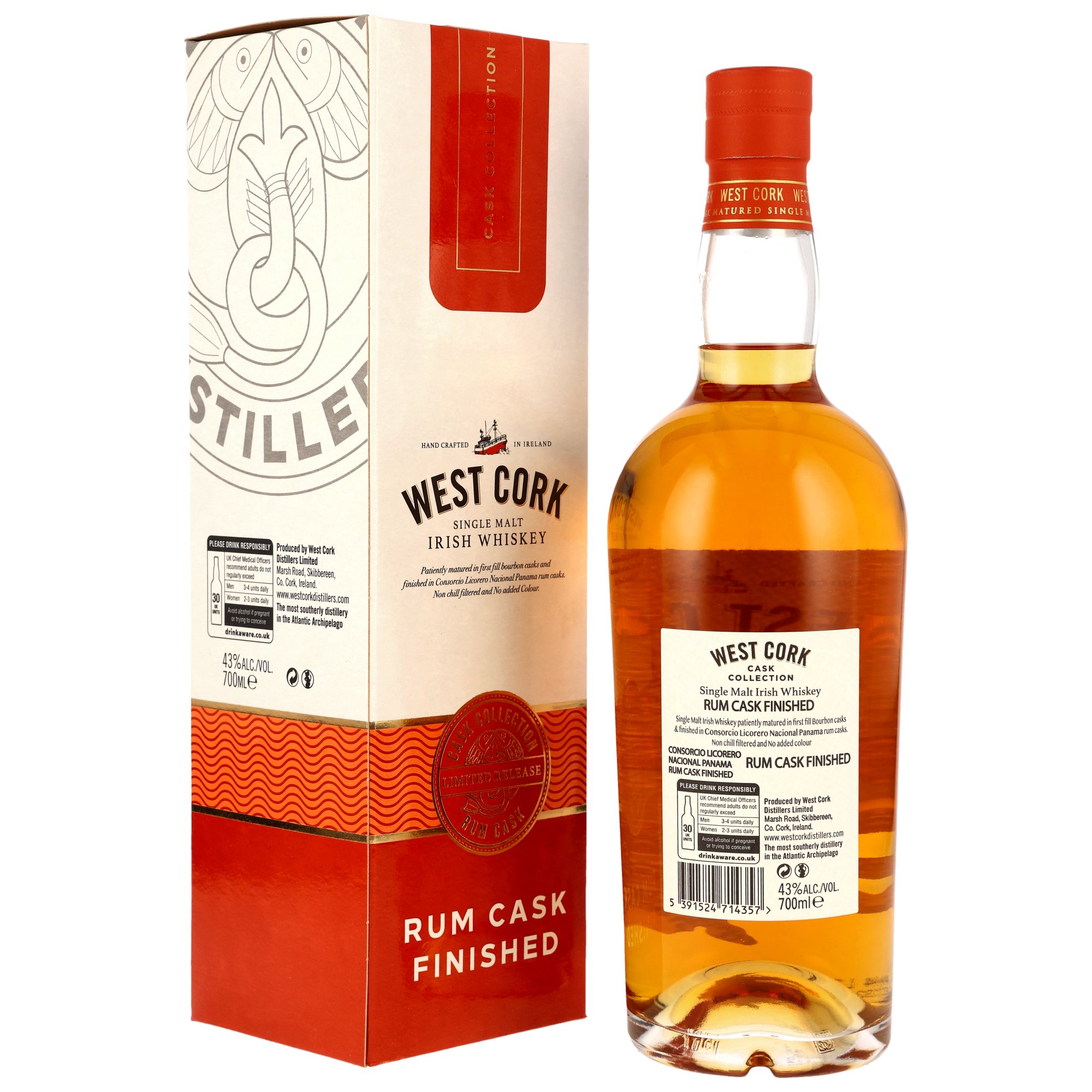 West Cork Single Malt Rum Cask Finish in GP
