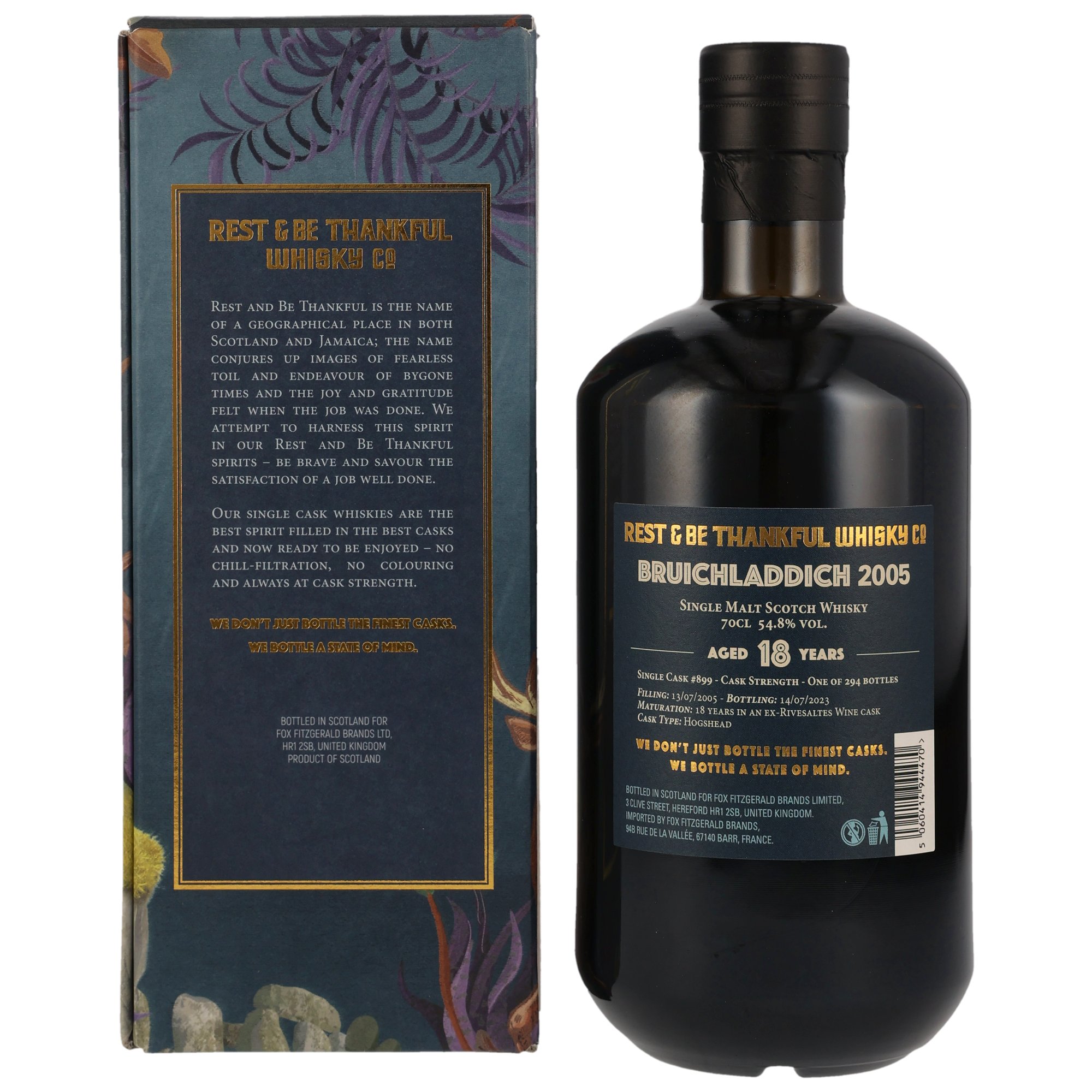 Bruichladdich 2005/2023 - 18 y.o. - Single Cask #899 - Rest & Be Thankful