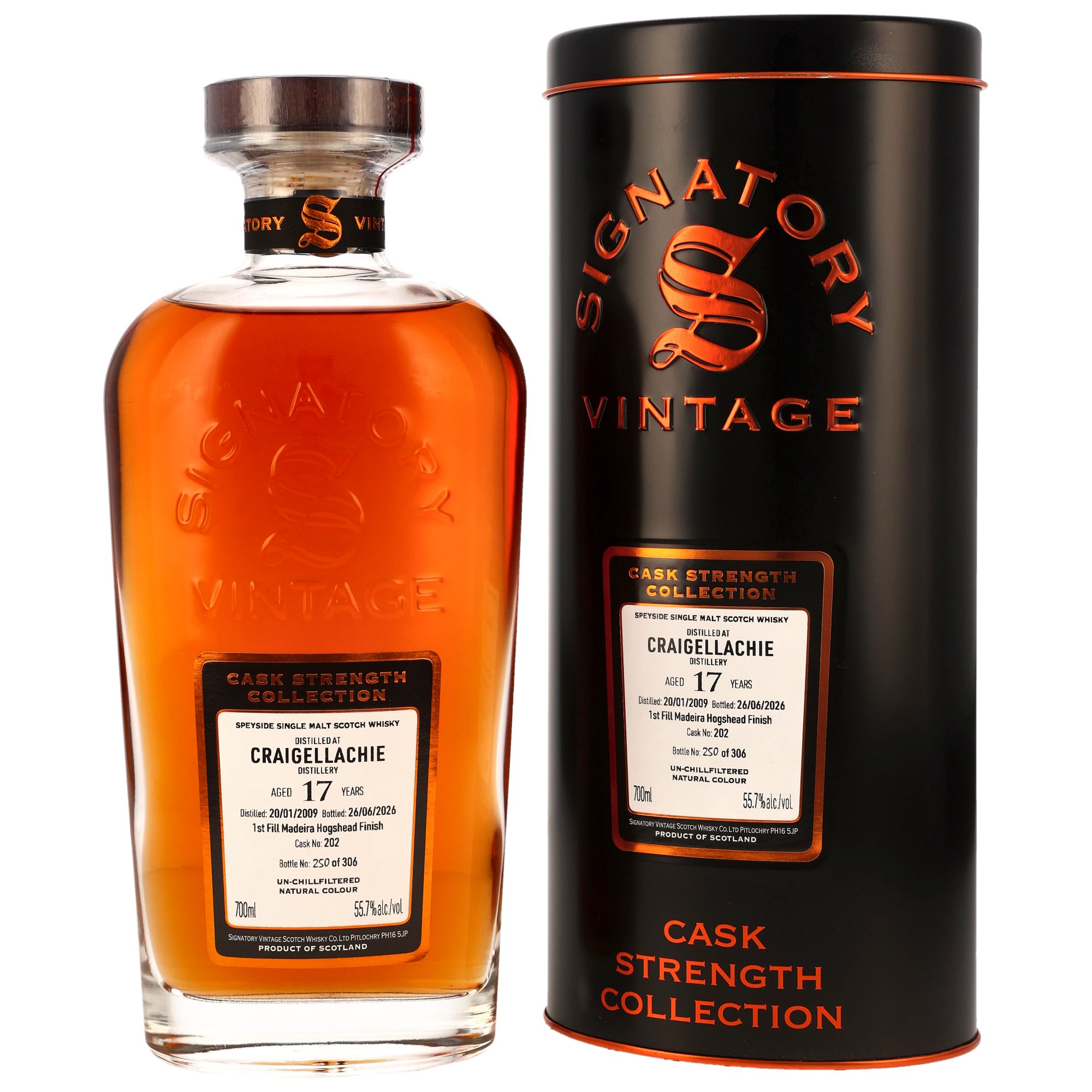 Craigellachie 2009/2026 - 17 y.o. - 1st Fill Madeira Hogshead Finish #202 - Sig CS