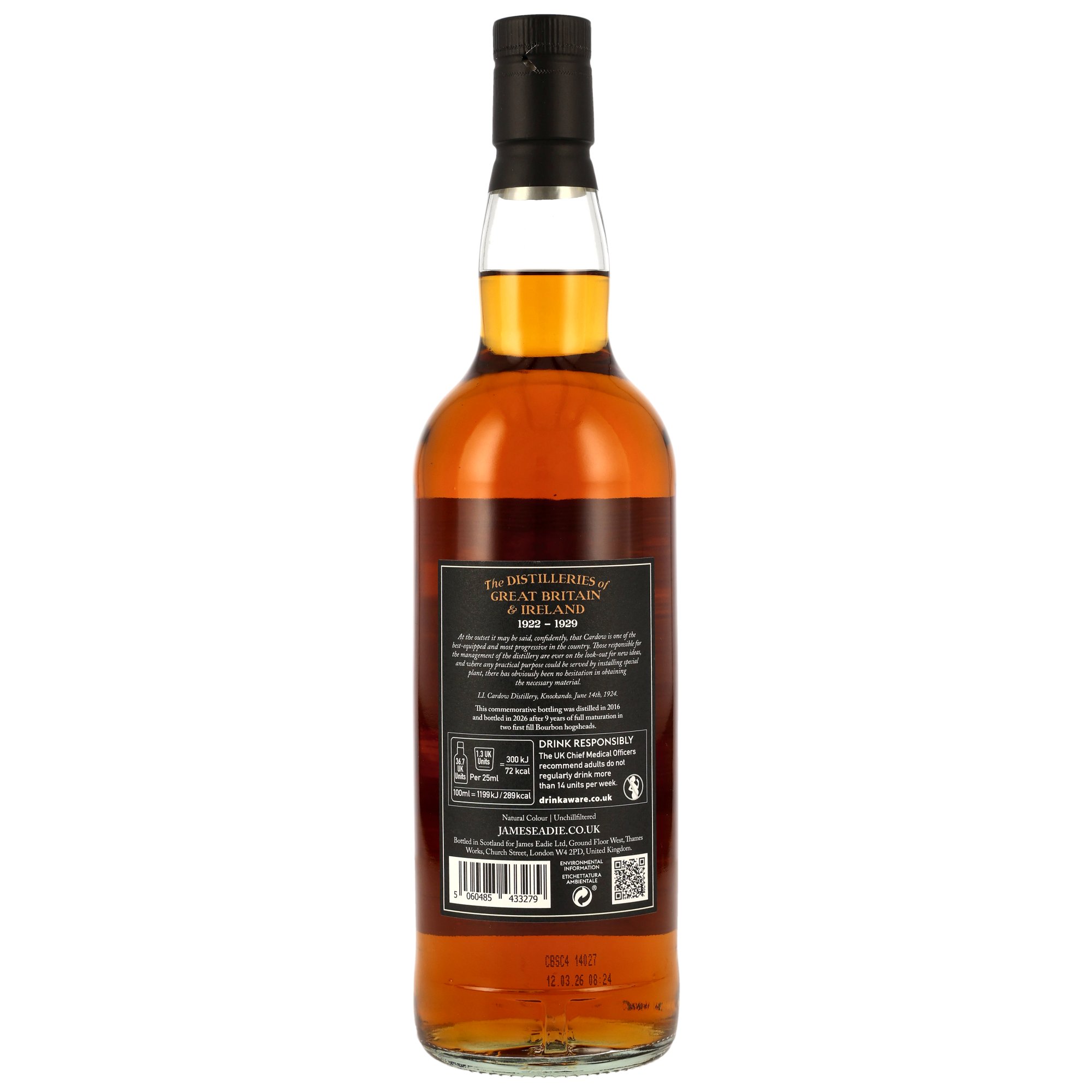 Cardhu 2016/2026 - 9 y.o. - 1st Fill  Bourbon Hogsheads - James Eadie