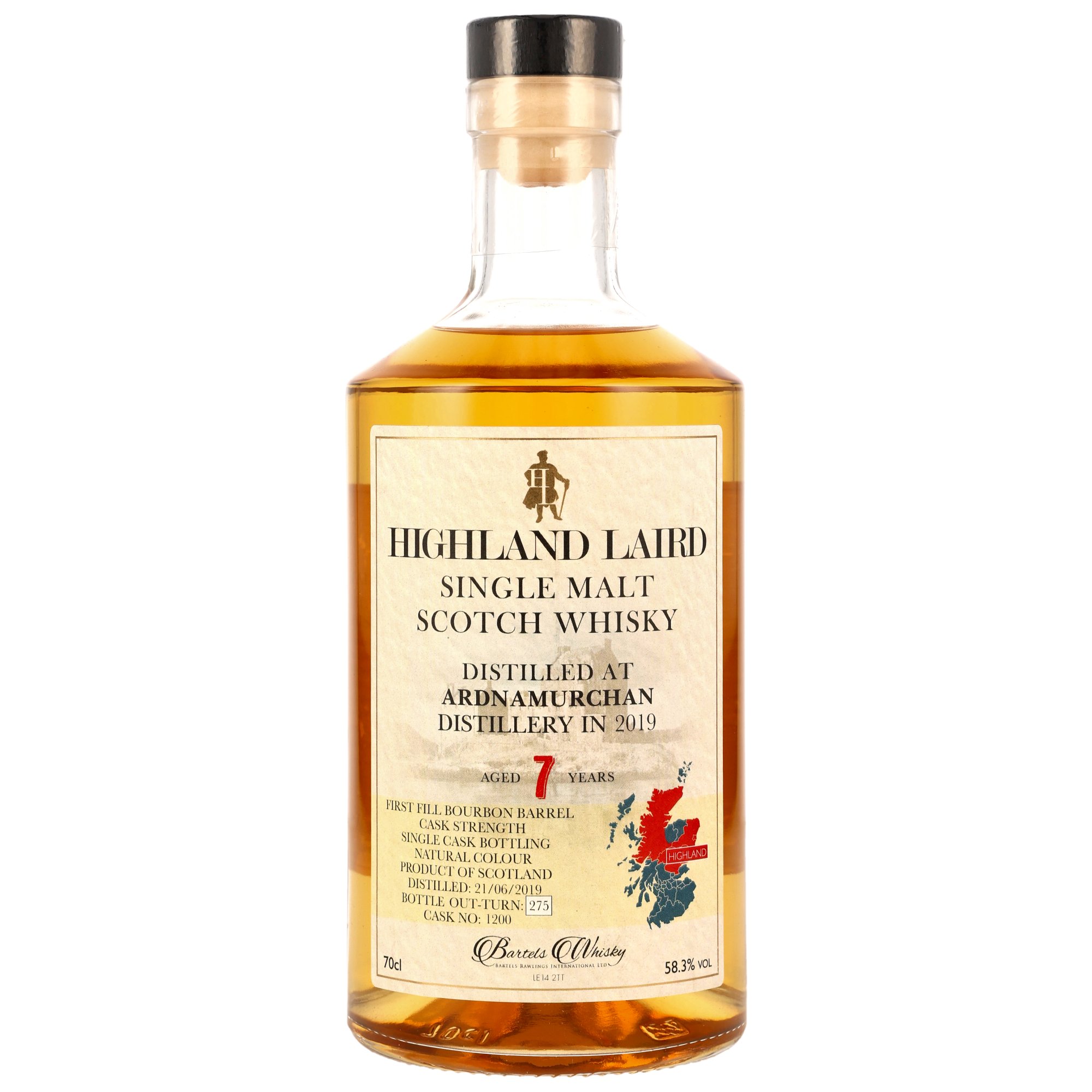 Ardnamurchan 2019/2026 - 7 y.o. - 1st Fill Bourbon Barrel #1200 - Highland Laird
